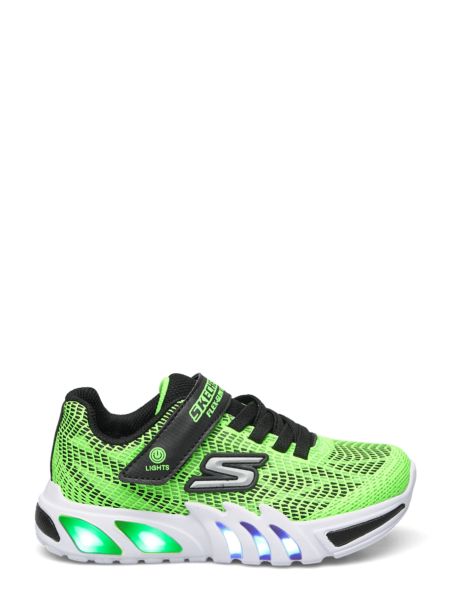 Skechers - FLEX-GLOW ELITE-VORLO - blinkande sneakers - lmbk lime black - 1