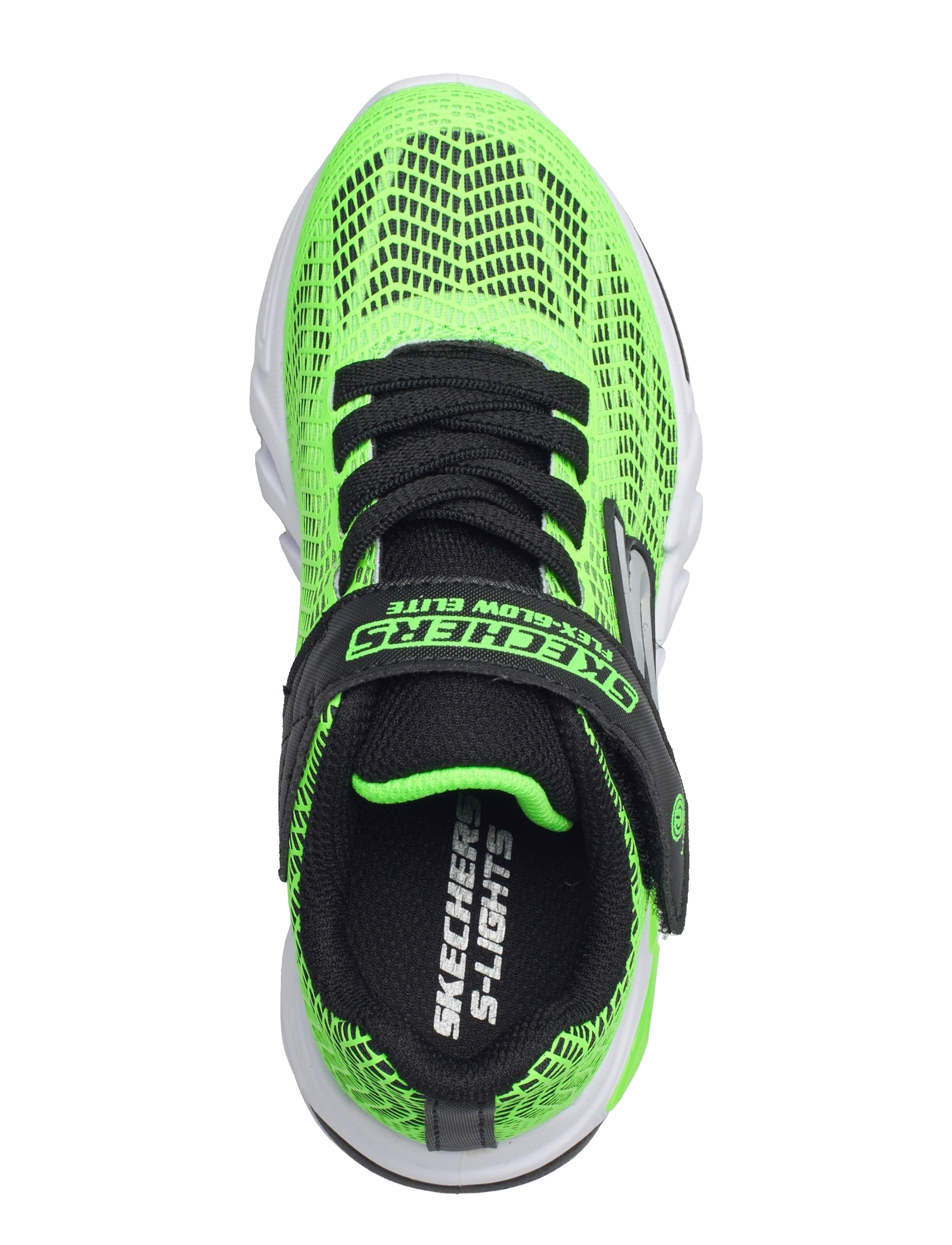 Skechers - FLEX-GLOW ELITE-VORLO - flashing sneakers - lmbk lime black - 3