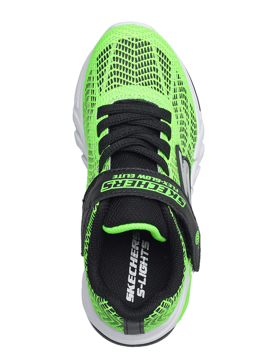 Skechers - FLEX-GLOW ELITE-VORLO - blinkande sneakers - lmbk lime black - 3