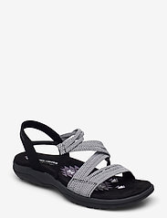 Skechers - Womens Reggae Slim - Skech Appeal - flat sandals - bkw black white - 0