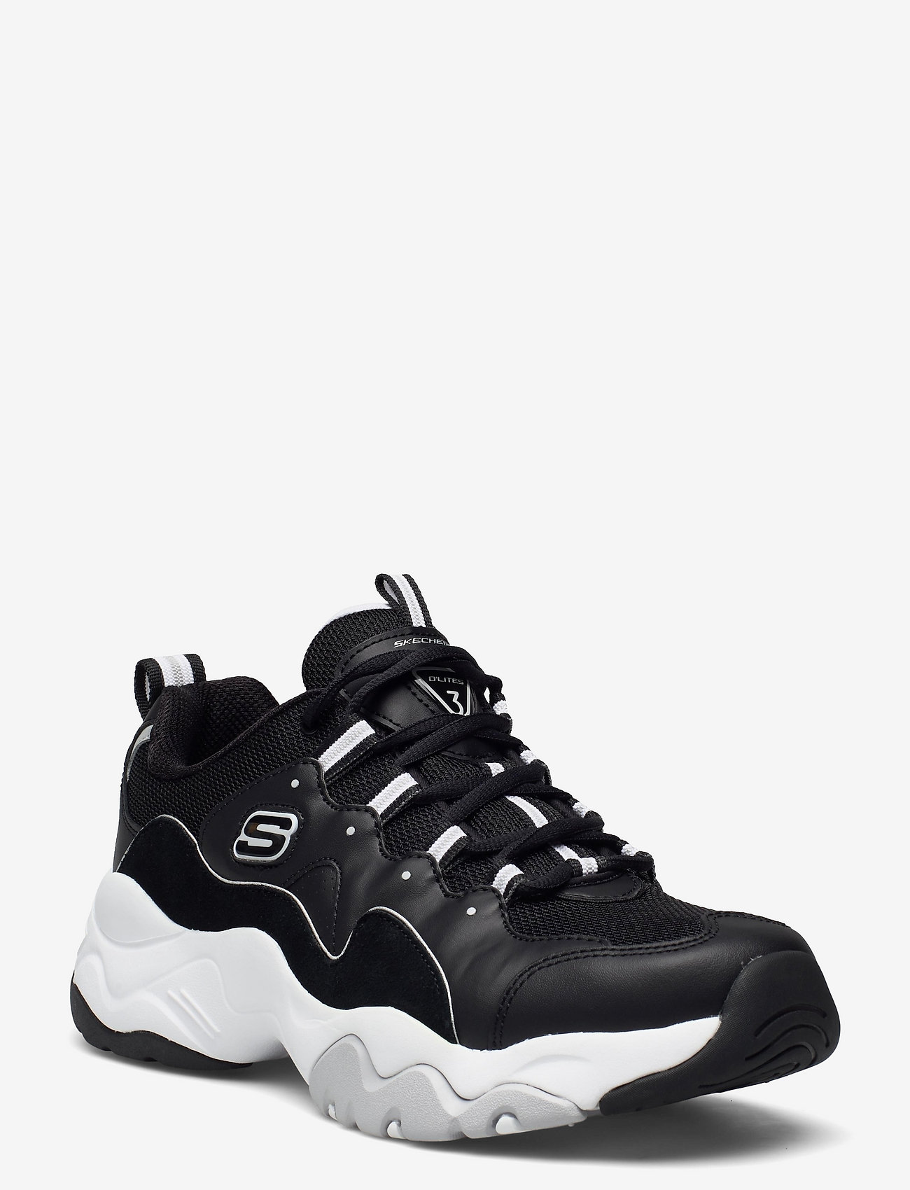 Skechers - Mens D'Lite 3 - Goblin - bkw black white - 0