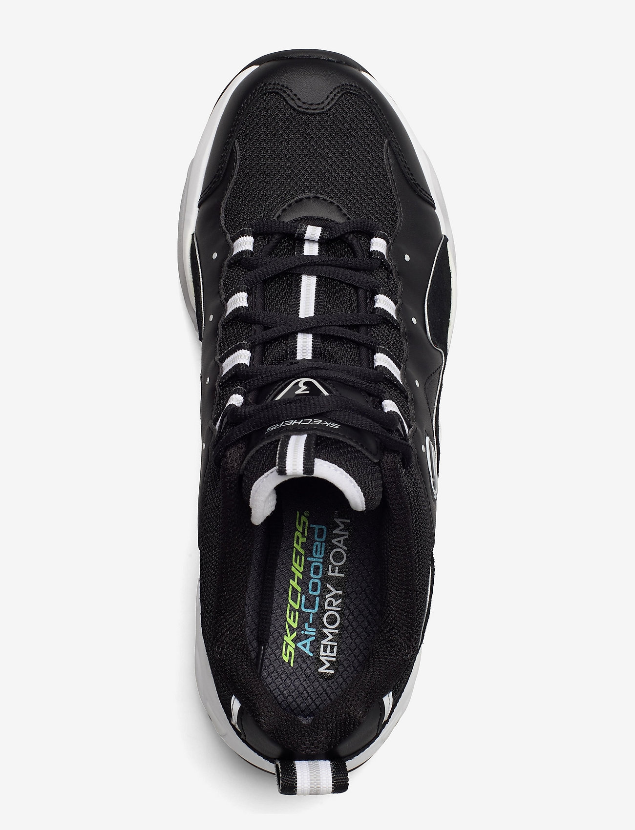 Skechers - Mens D'Lite 3 - Goblin - bkw black white - 4