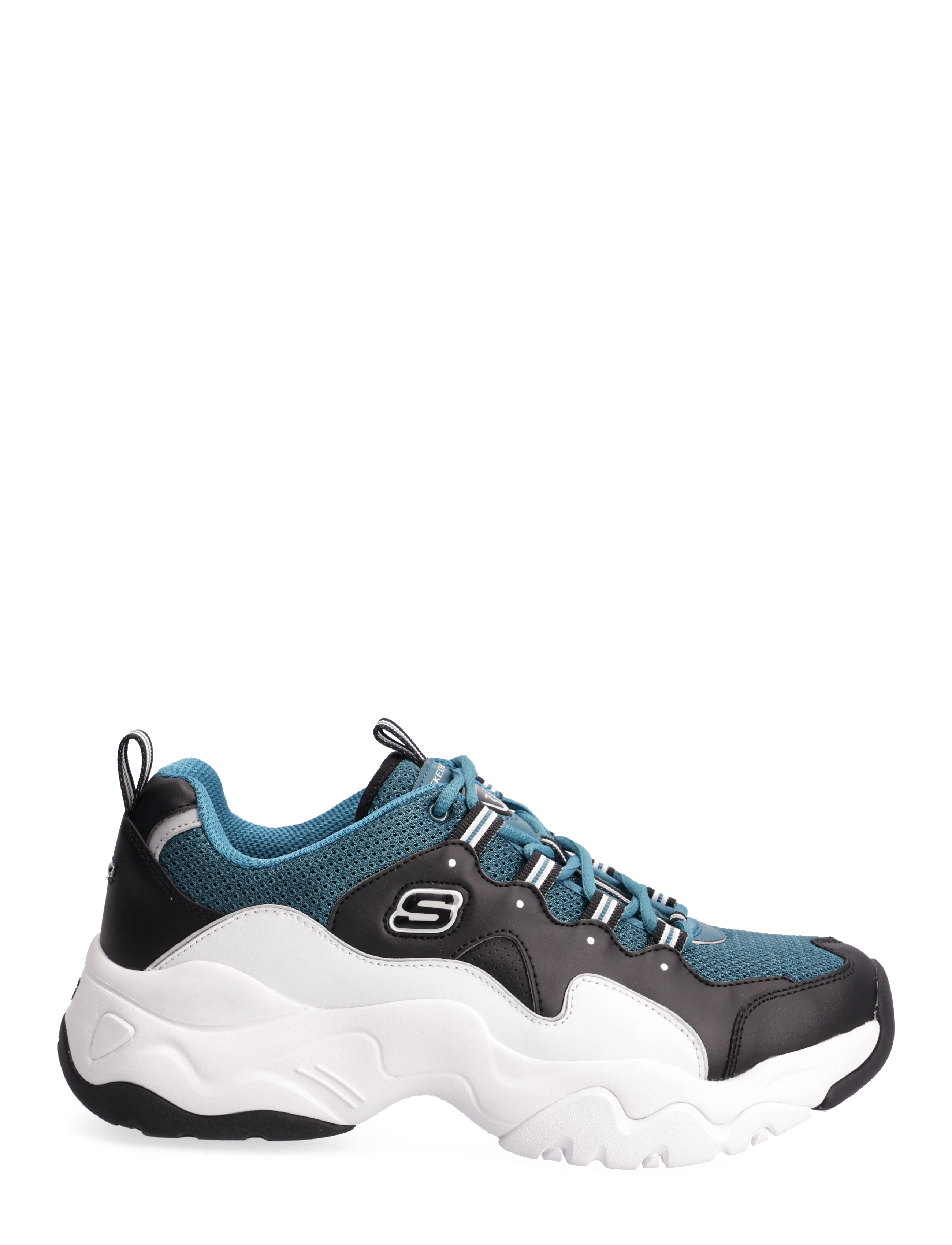 Skechers - Mens D'Lites 3.0 - Silverwood - bkgr black green - 1