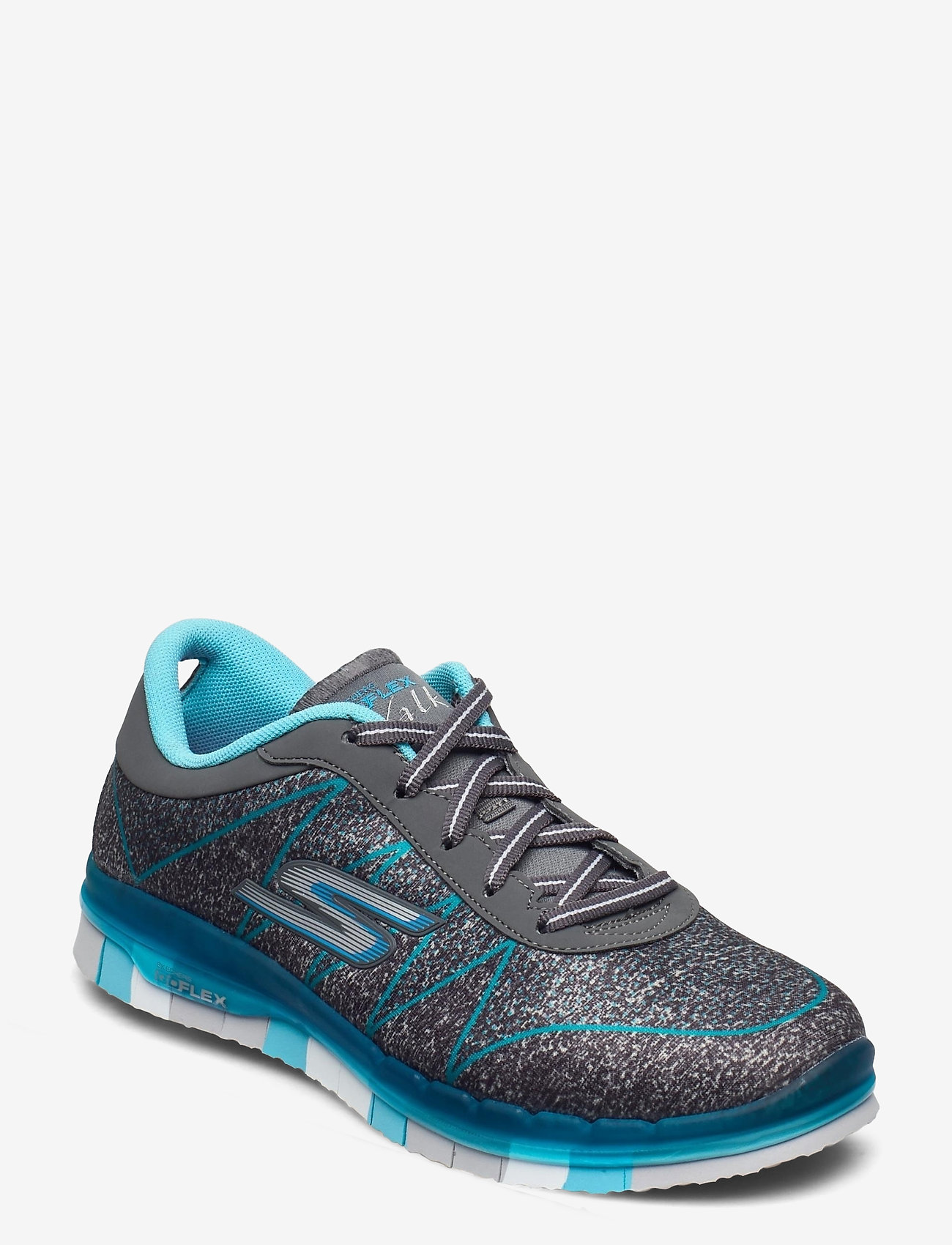 Skechers - Girls Skechers GO FLEX Walk - Ability - cctq charcoal turquoise - 0