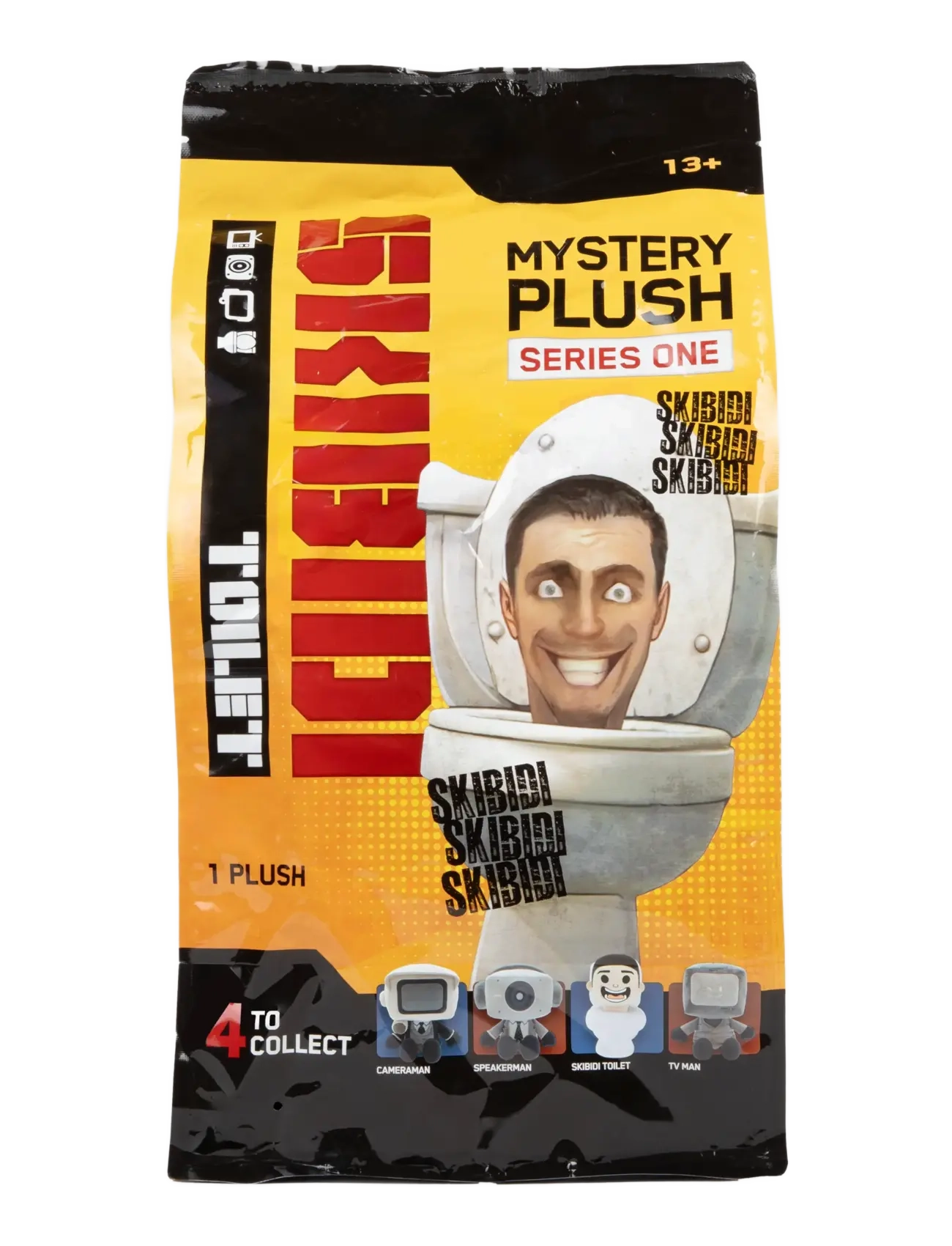 Skibdi Toilet Skibidi Toilet 28 cm Mystery Plush Ass, One Size, Multi/patterned, Soft Legetøj > Stuffed Legetøj, Børn