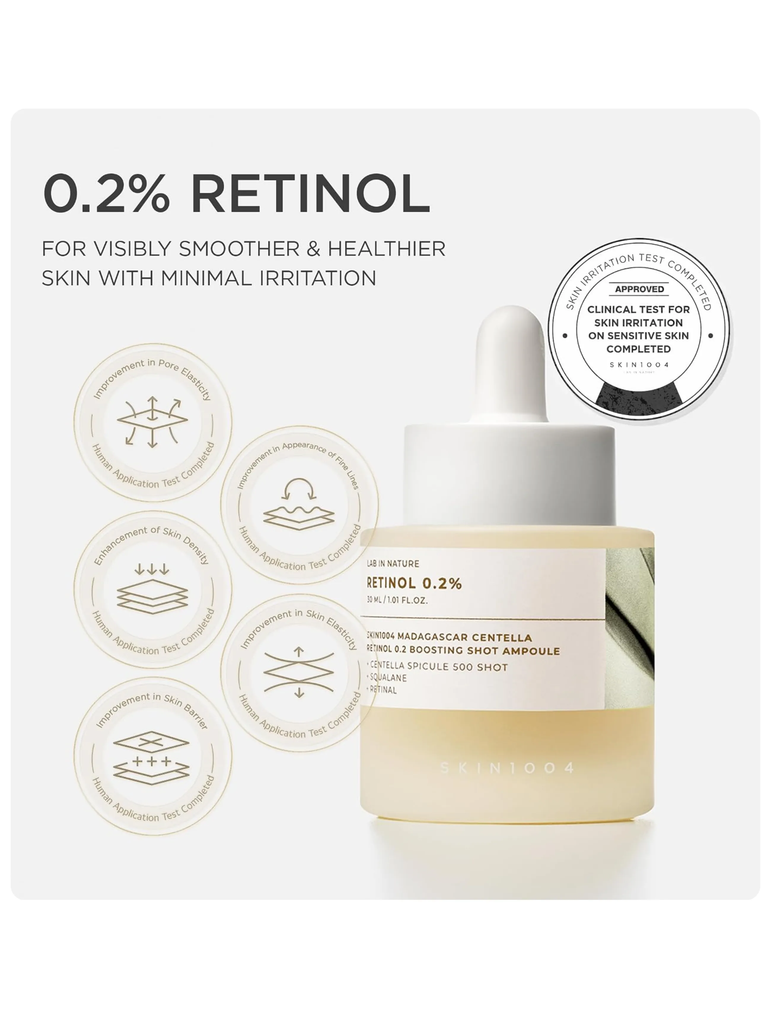 SKIN1004 - Retinol 0.2 Boosting Shot Ampoule - serum & oljor  - clear - 3