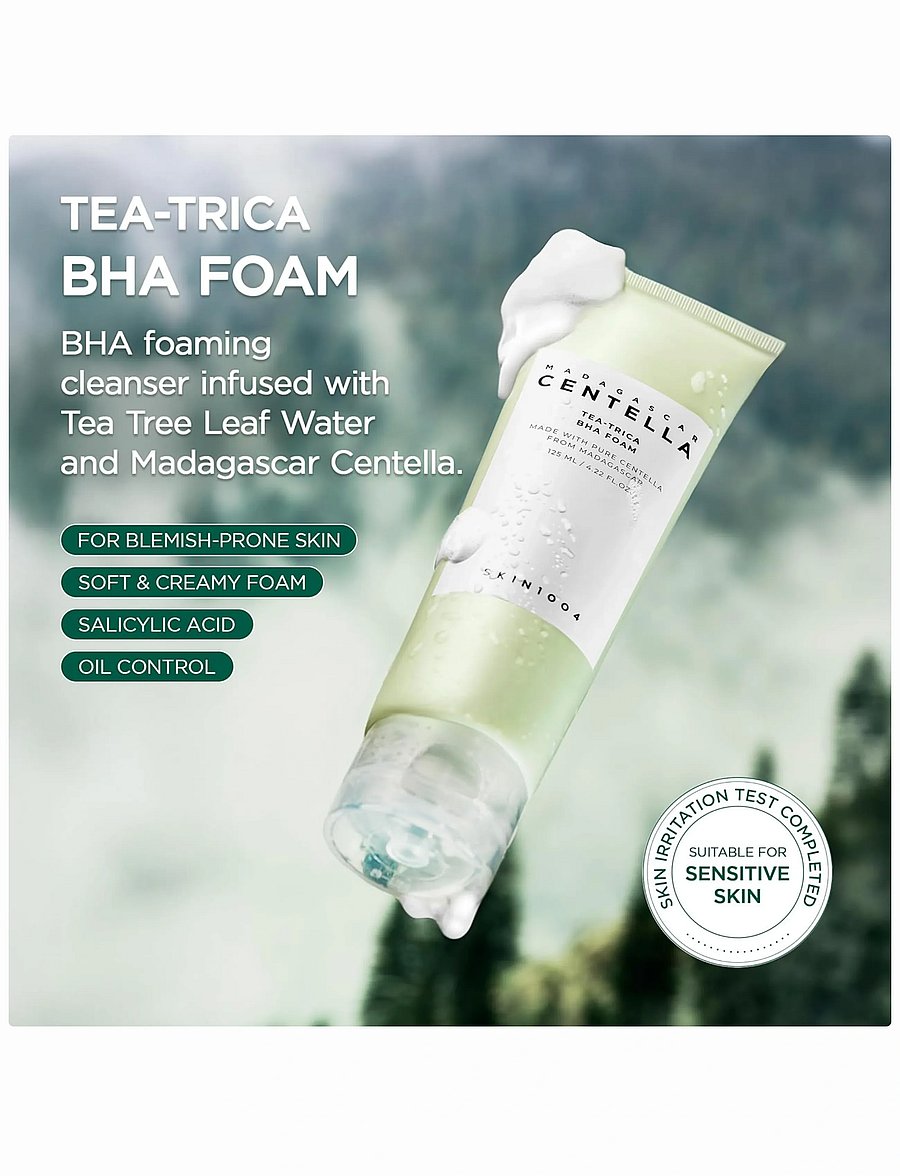 SKIN1004 - Madagascar Centella Tea-Trica Bha Foam - foaming cleanser - clear - 0
