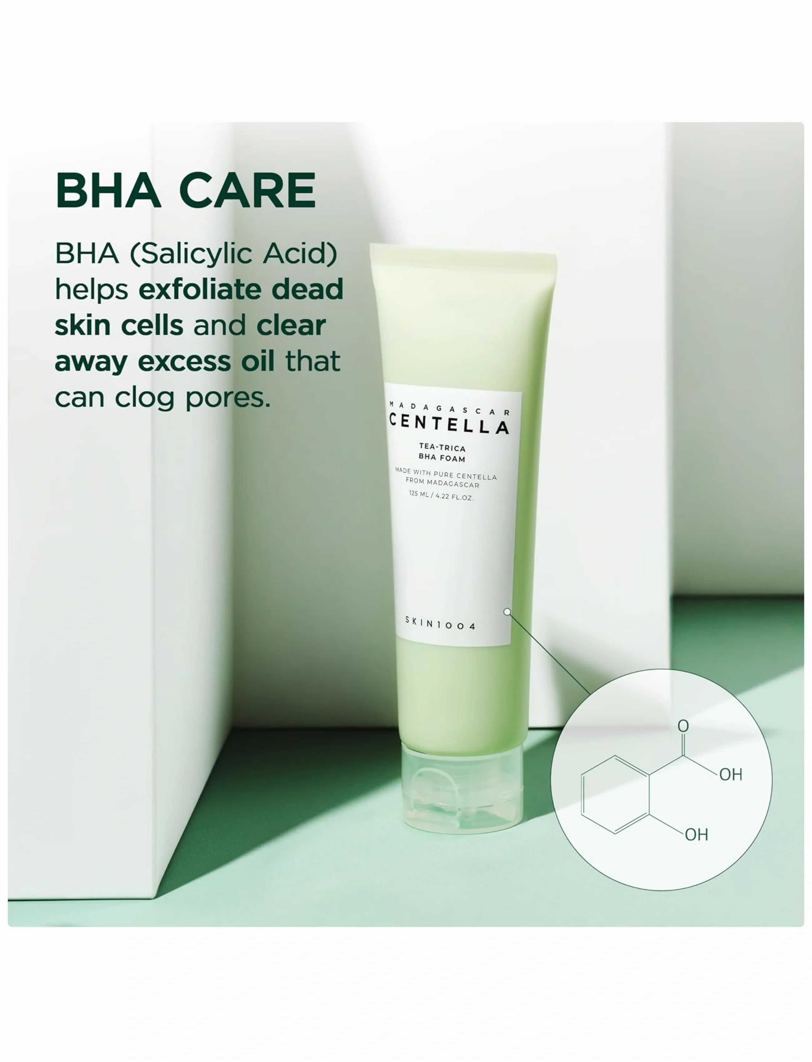 SKIN1004 - Madagascar Centella Tea-Trica Bha Foam - andlitshreinsun - clear - 3