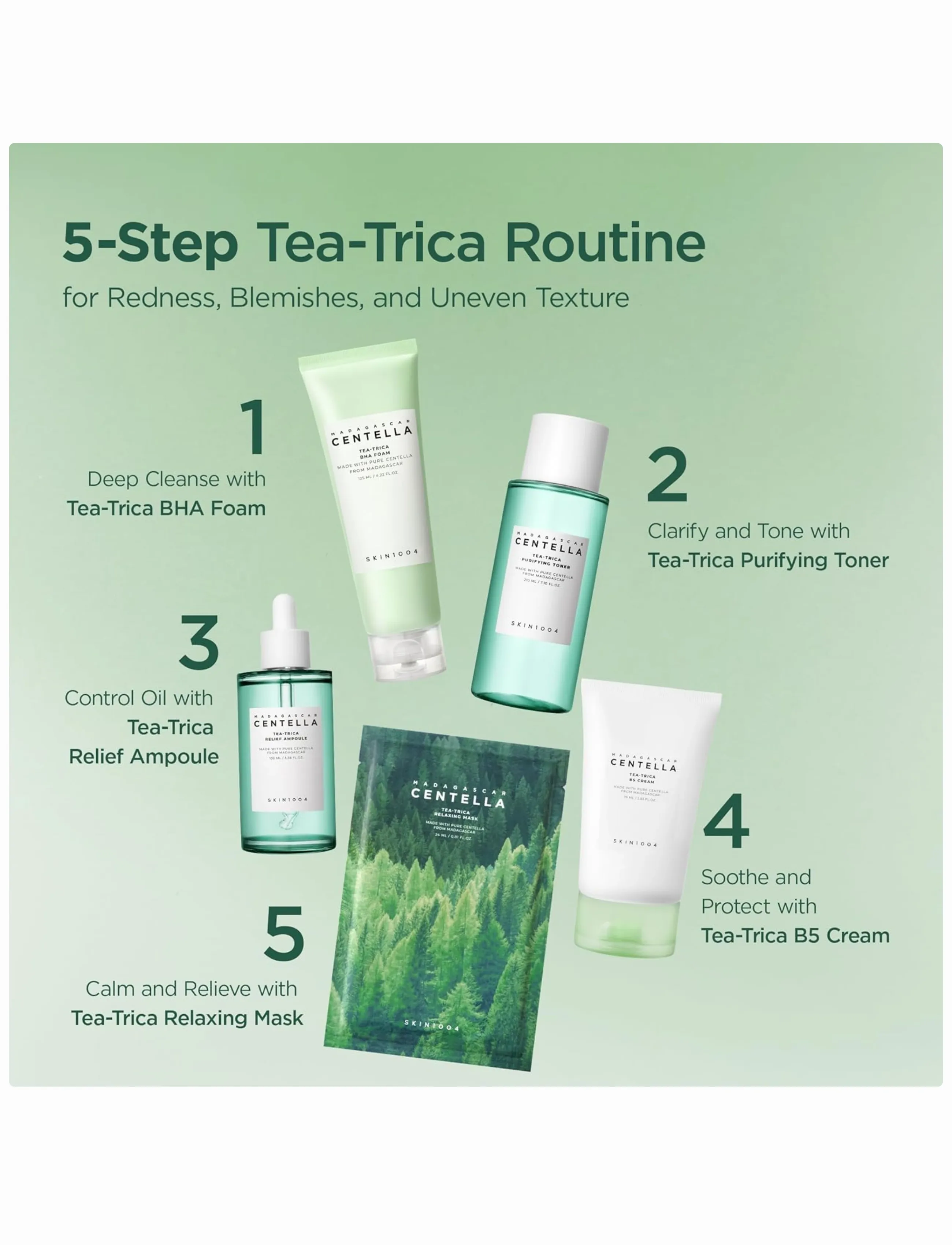 SKIN1004 - Madagascar Centella Tea-Trica Bha Foam - andlitshreinsun - clear - 4