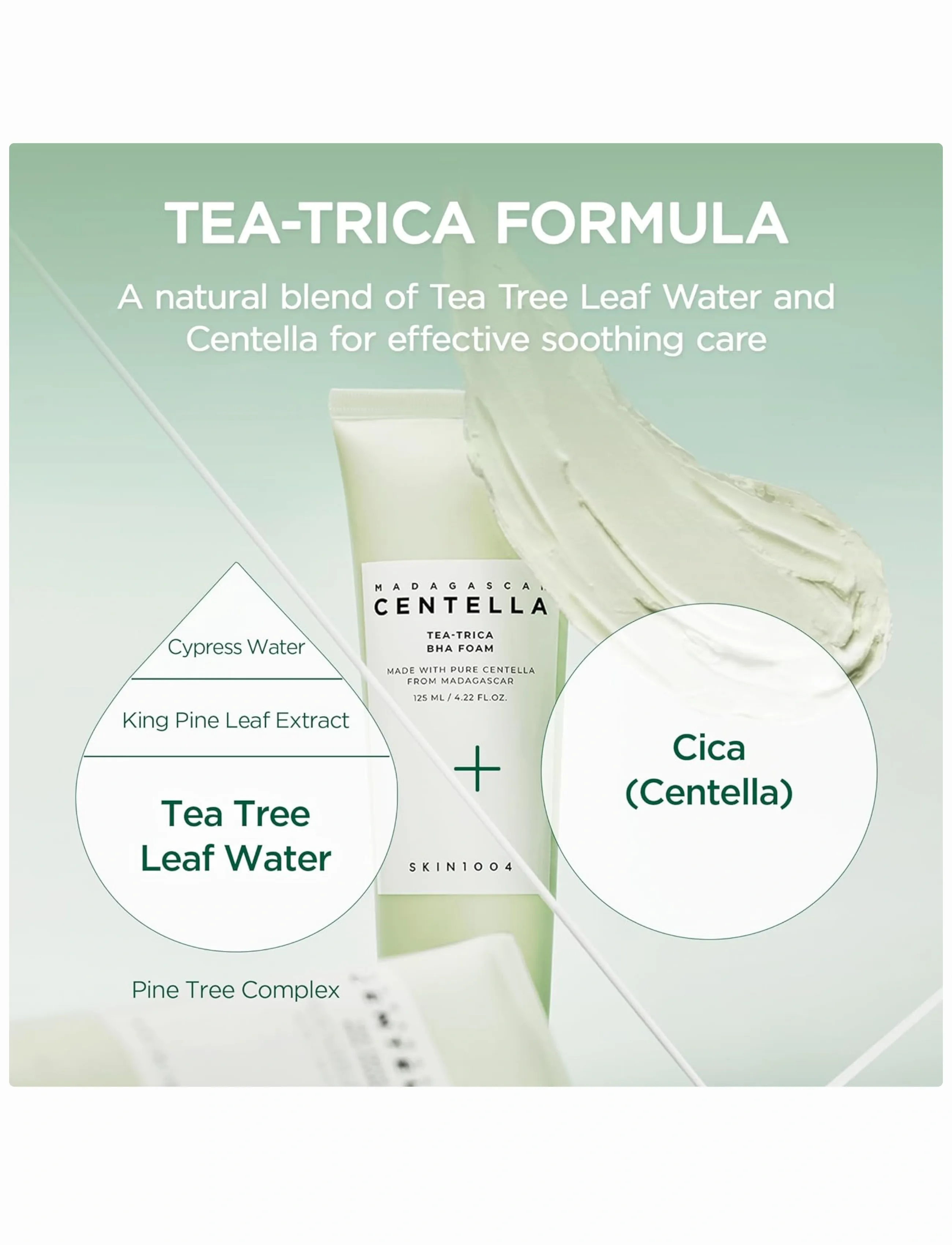 SKIN1004 - Madagascar Centella Tea-Trica Bha Foam - andlitshreinsun - clear - 5