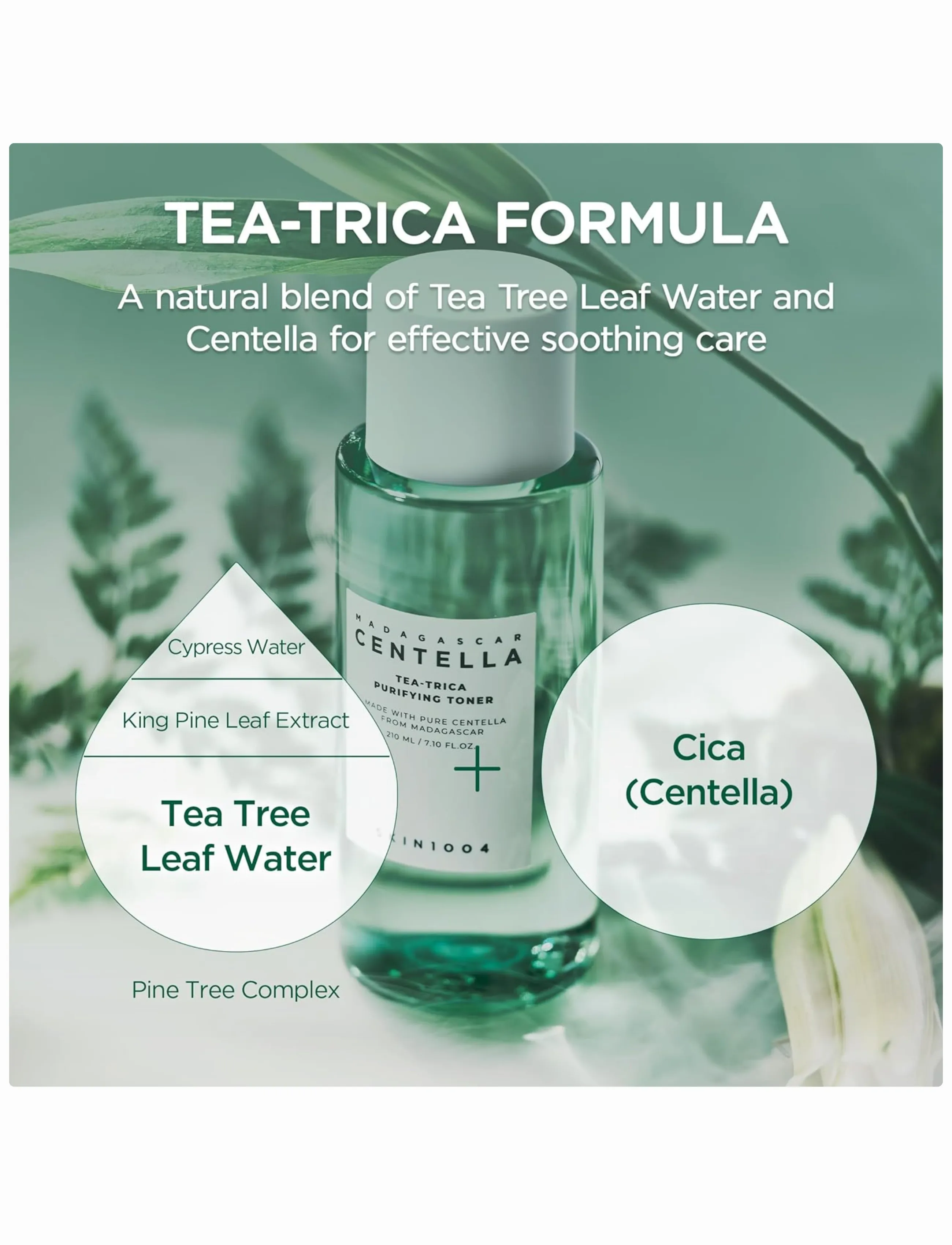 SKIN1004 - Madagascar Centella Tea-Trica Purifying Toner - rakagefandi tóner - clear - 3