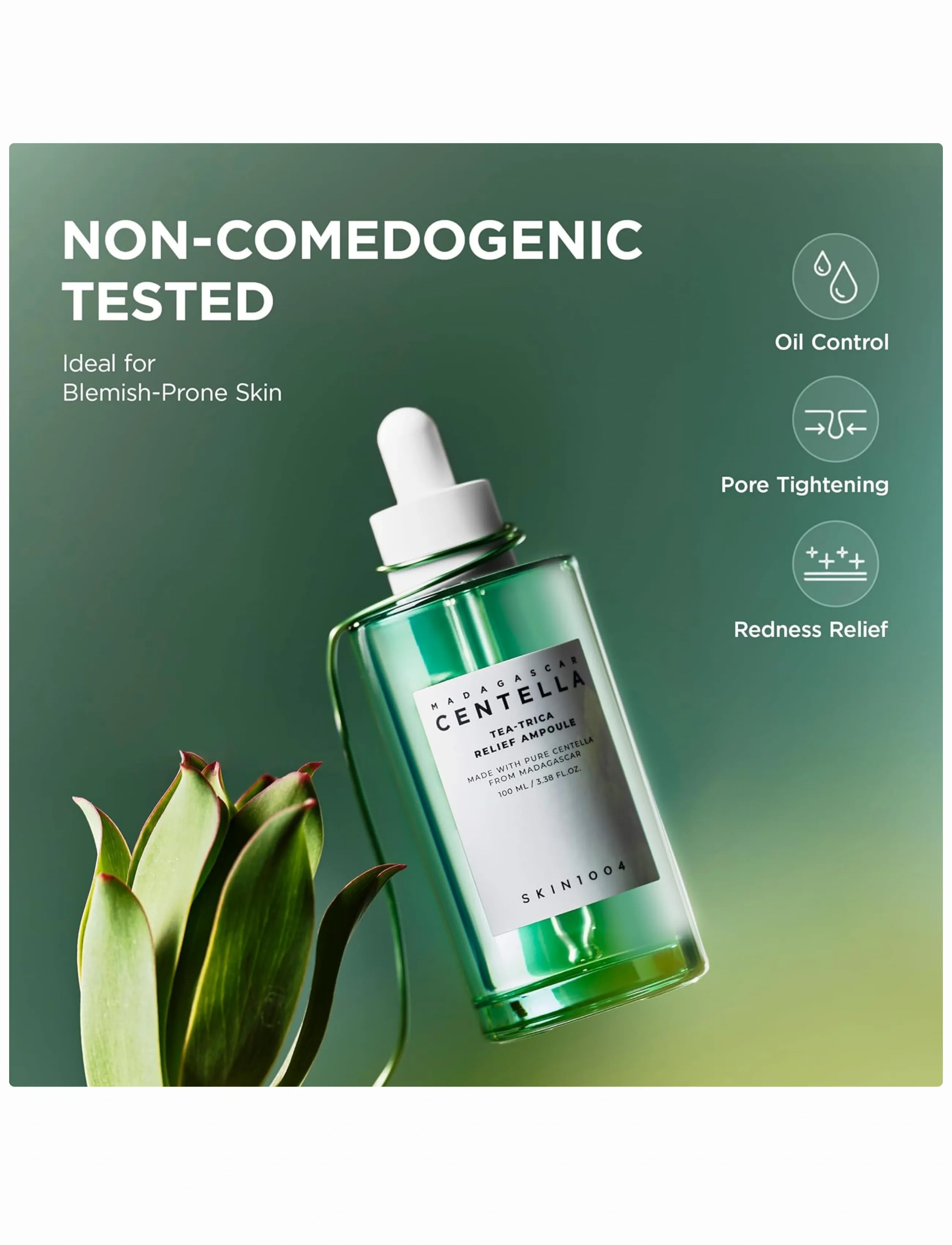 SKIN1004 - Madagascar Centella Tea-Trica Relief Ampoule - serum og olíur - clear - 3