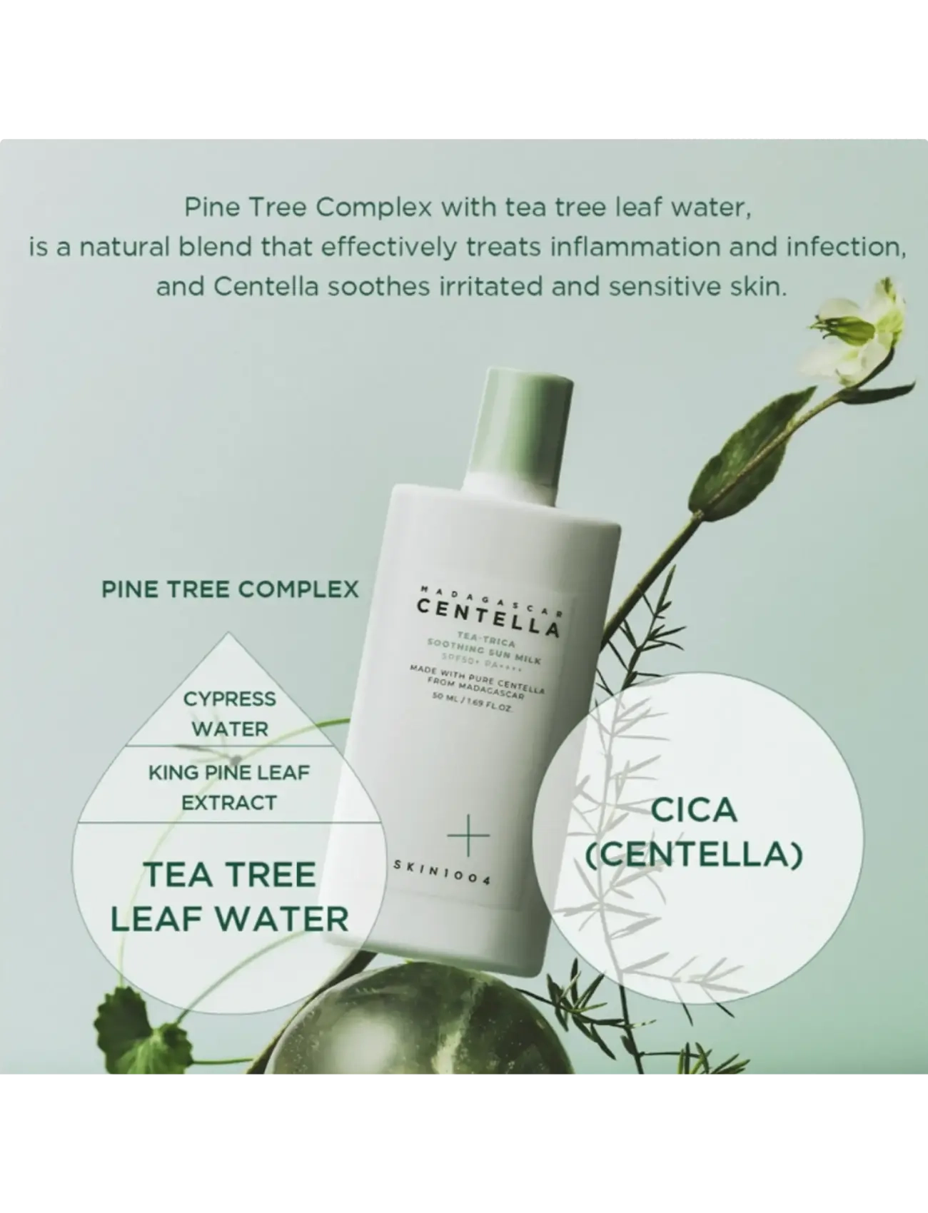 SKIN1004 - Tea-Trica Soothing Sun Milk - til kroppen - clear - 2