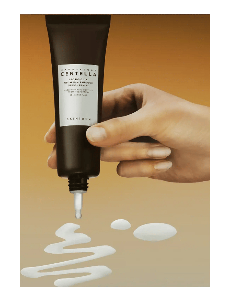 SKIN1004 - Madagascar Centella Probio-Cica Glow Sun Ampoule - til ansigtet - clear - 2