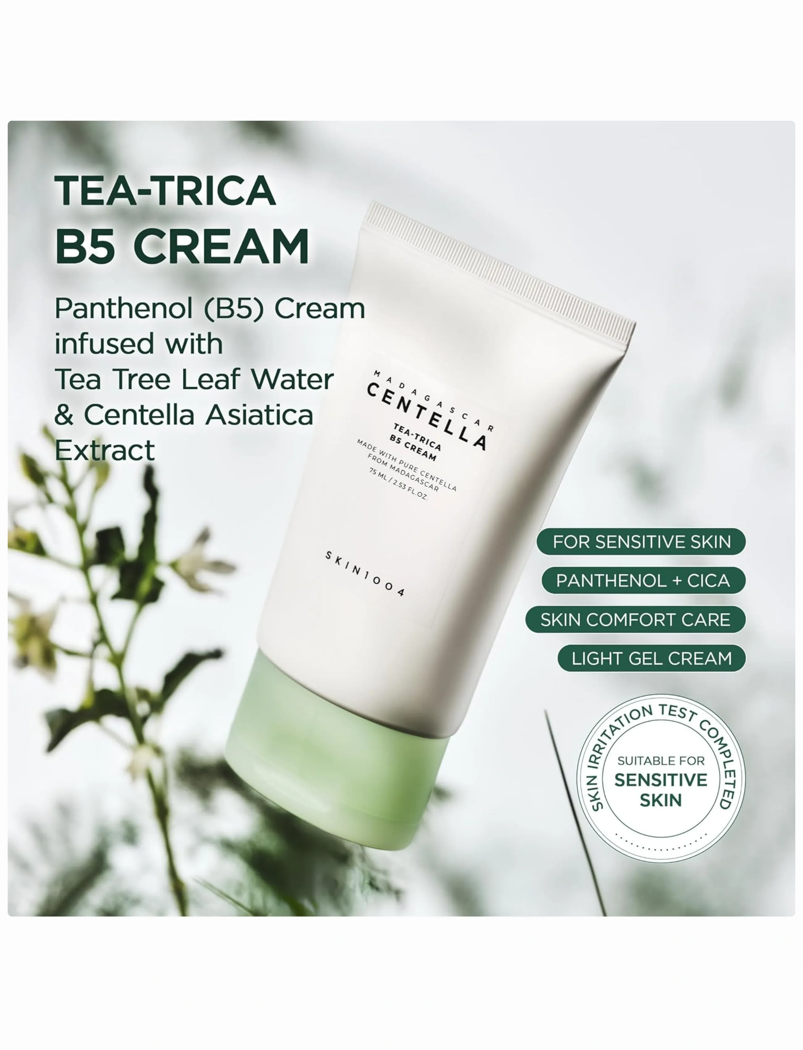 SKIN1004 - Tea-Trica B5 Cream - fuktkrämer - clear - 5