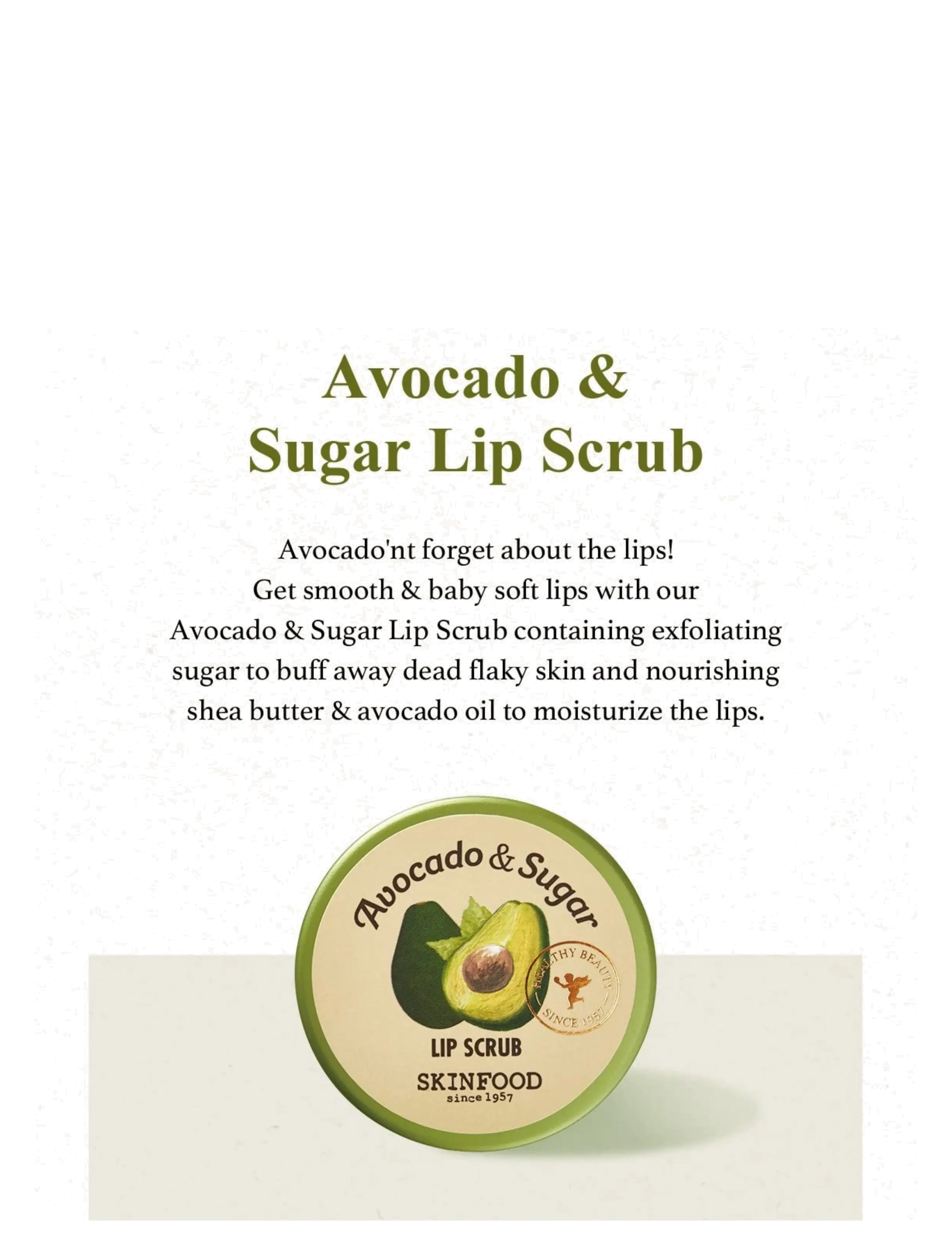Skinfood - Avocado & Sugar Lip Scrub - huulte koorijad - clear - 2