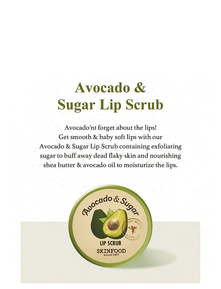 Skinfood - Avocado & Sugar Lip Scrub - huulte koorijad - clear - 2