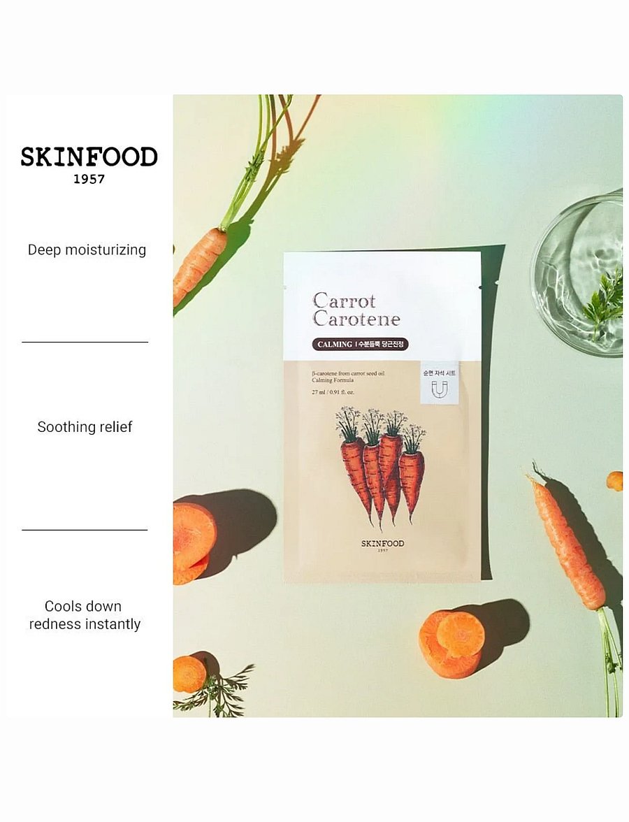 Skinfood - Carrot Carotene Sheet Mask - sheet masks - clear - 3