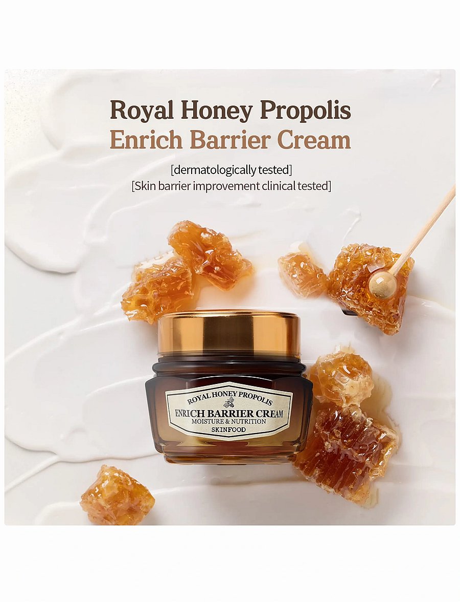 Skinfood - Royal Honey Propolis Enrich Barrier Cream - dagkräm - clear - 0