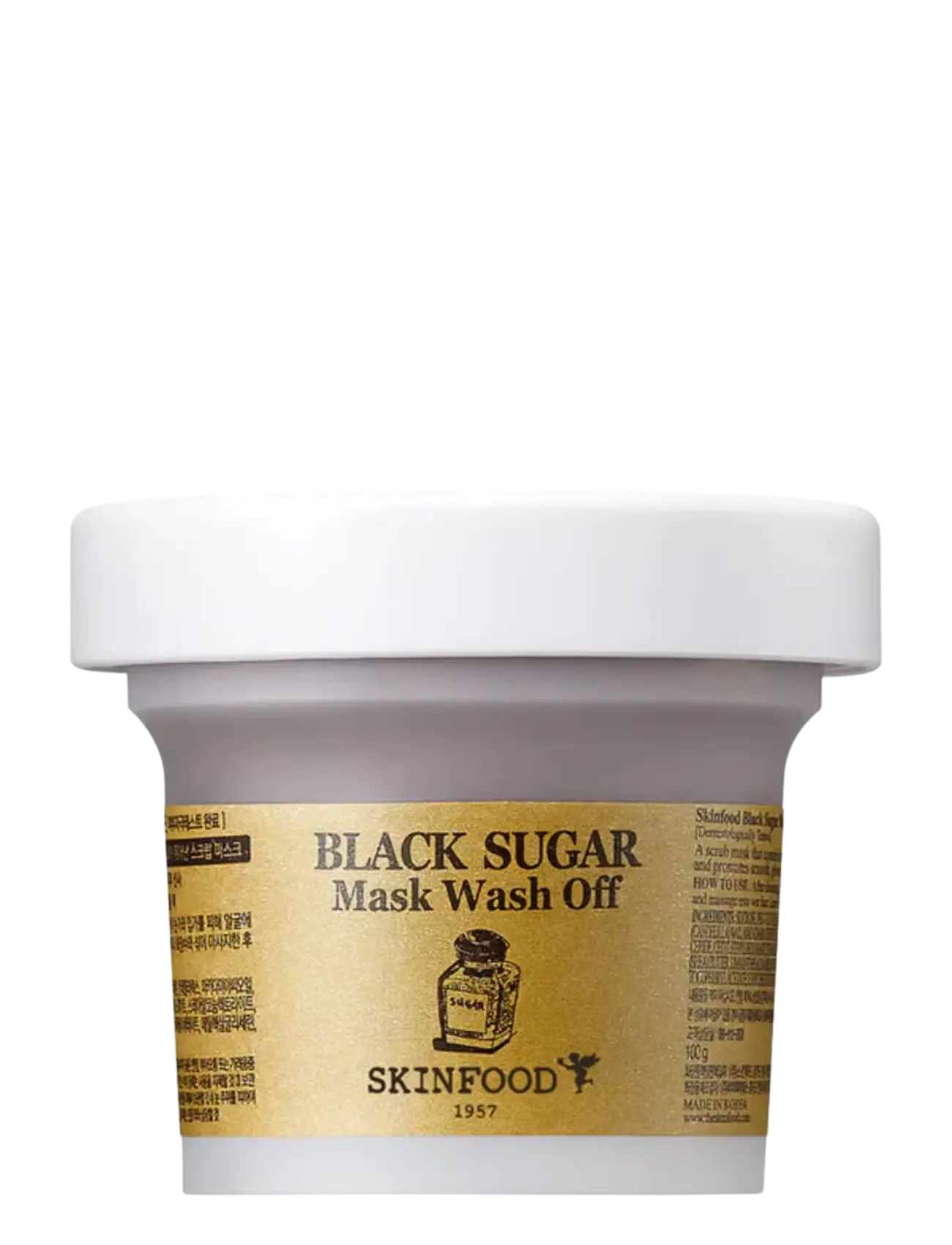 Skinfood Black Sugar Mask Wash Off, Lermaske, Nude, Str: 120 G
