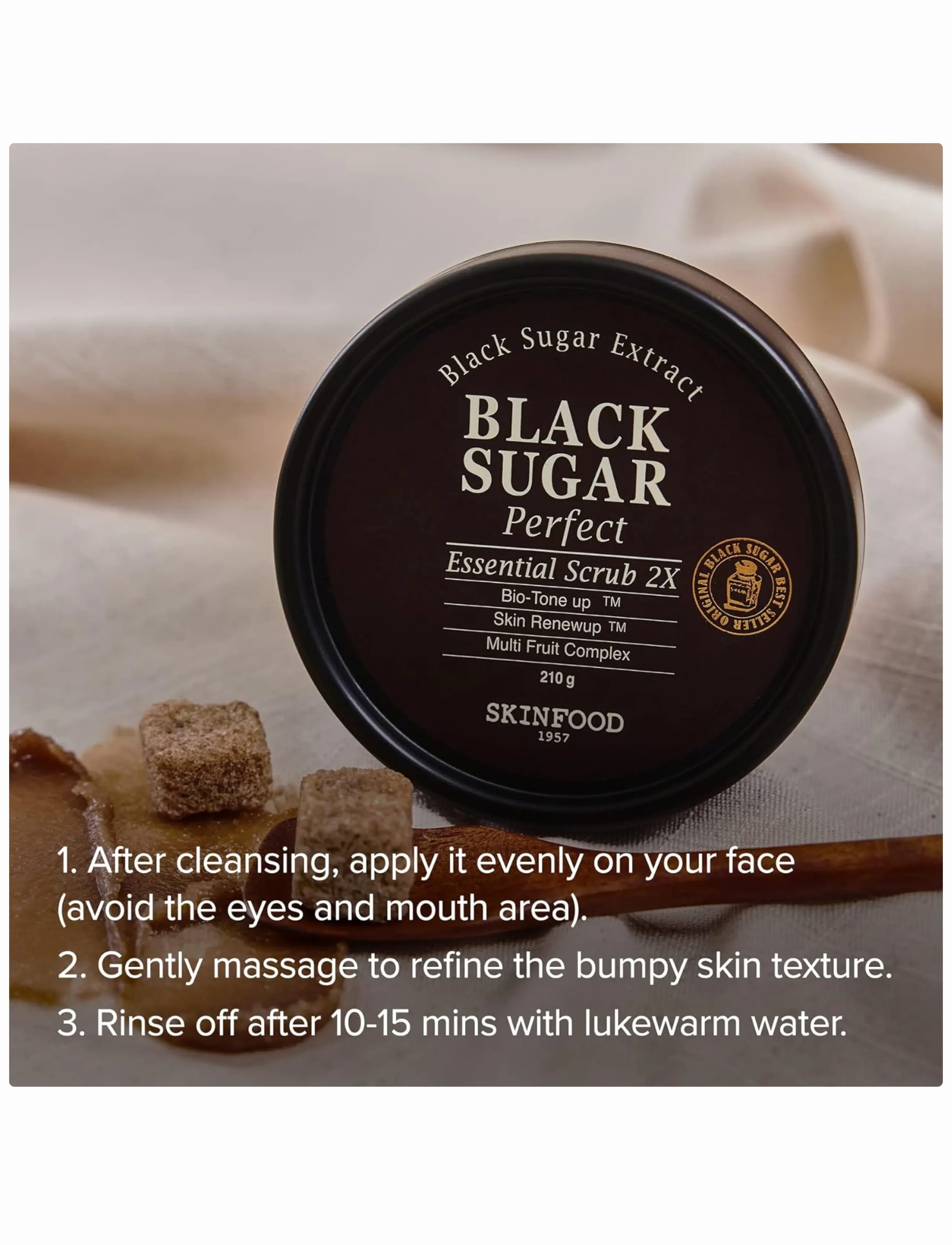 Skinfood - Black Sugar Mask Wash Off - sejas pīlinga maskas - clear - 4