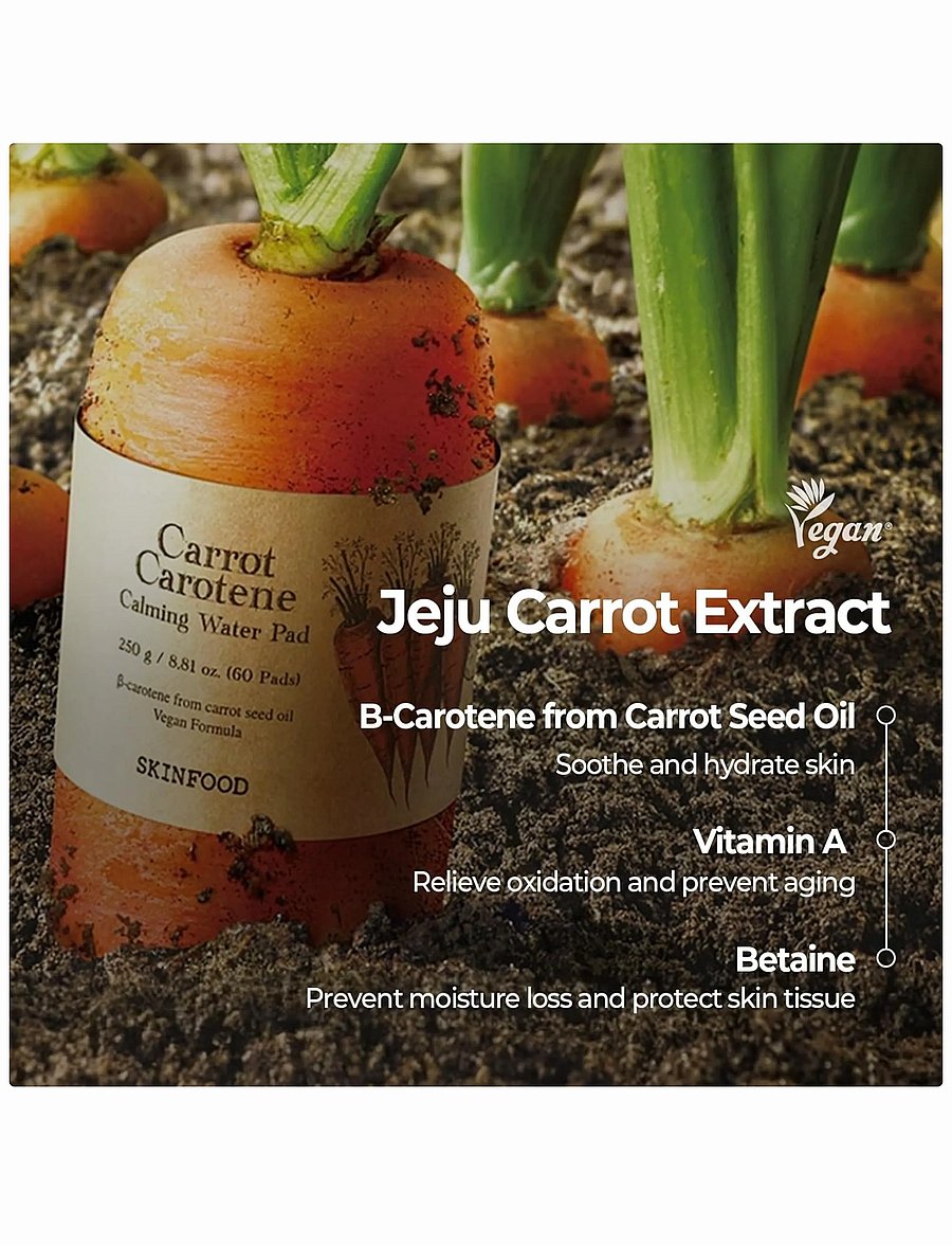 Skinfood - Carrot Carotene Calming Water Pad - toonikupadjad - clear - 2