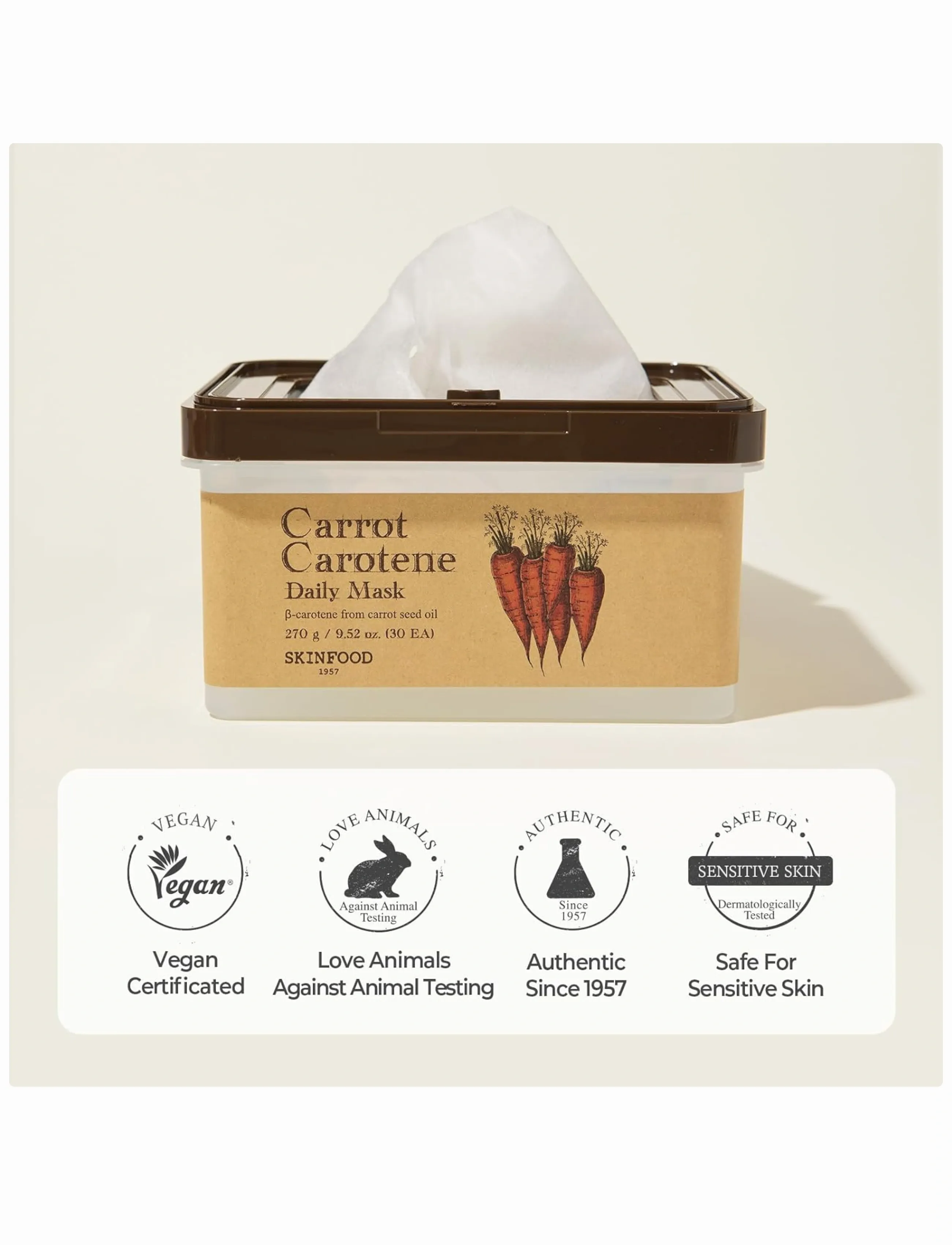 Skinfood - Carrot Carotene Calming Water Pad - toner pads - clear - 5