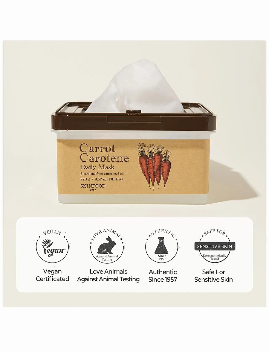 Skinfood - Carrot Carotene Calming Water Pad - toonikupadjad - clear - 5