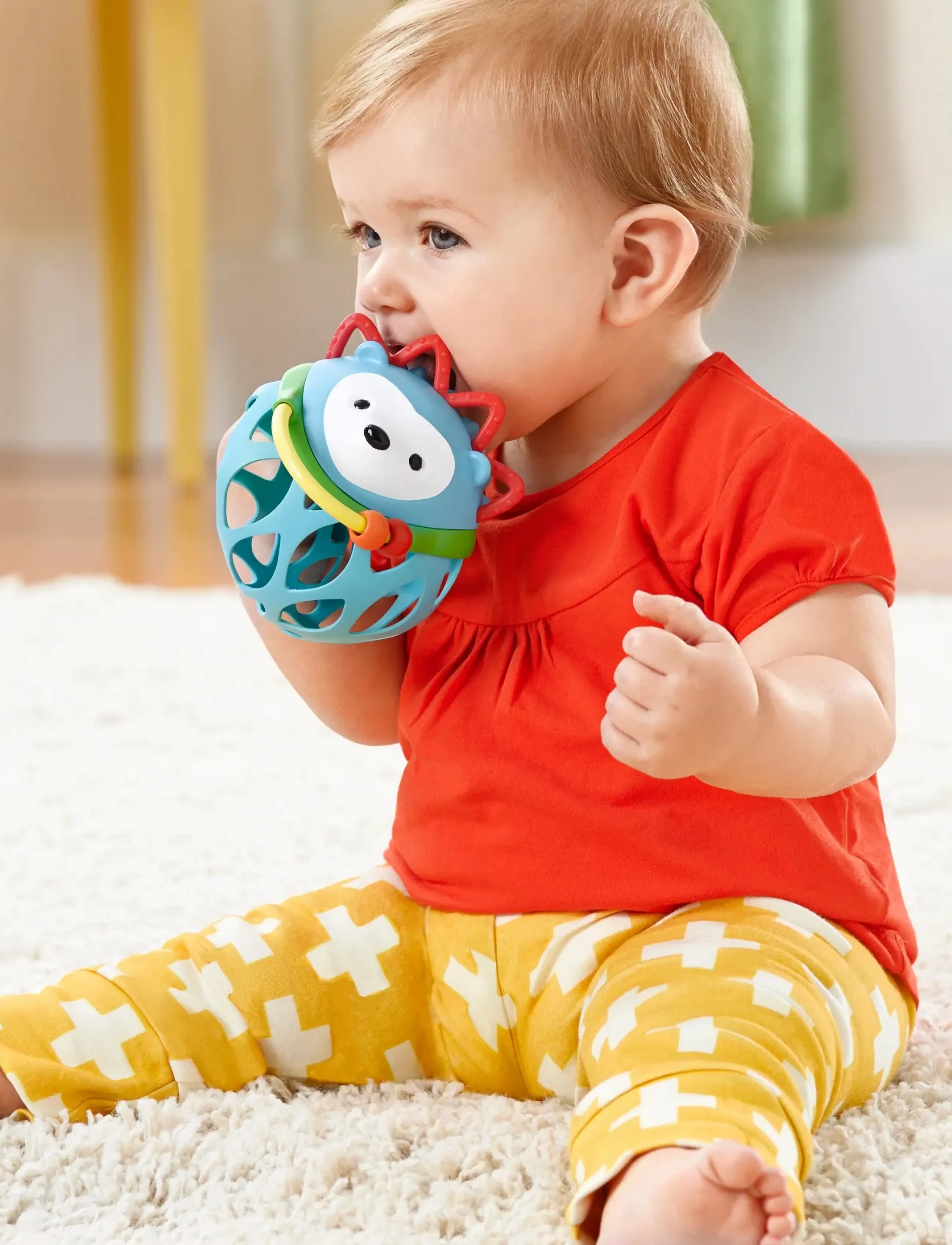 Skip Hop Skip Hop Explore & More Rullskallra "Igelkott", One Size, Blue, Baby Legetøj > Teething Legetøj, Børn