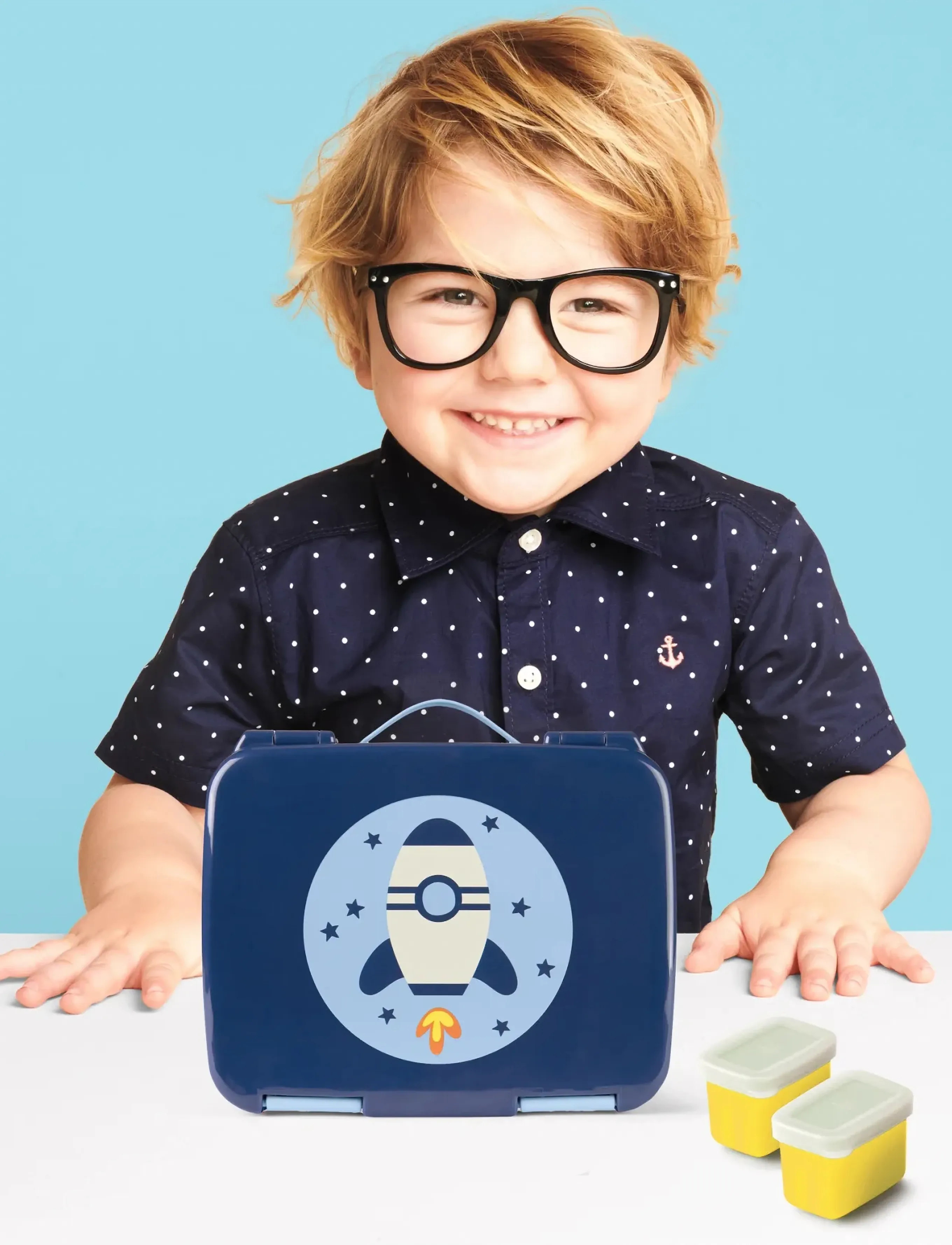 Skip Hop Spark Style Bento Matlåda "Raket", One Size, Meal Time, Blau - Lunch Boxes, Kinder