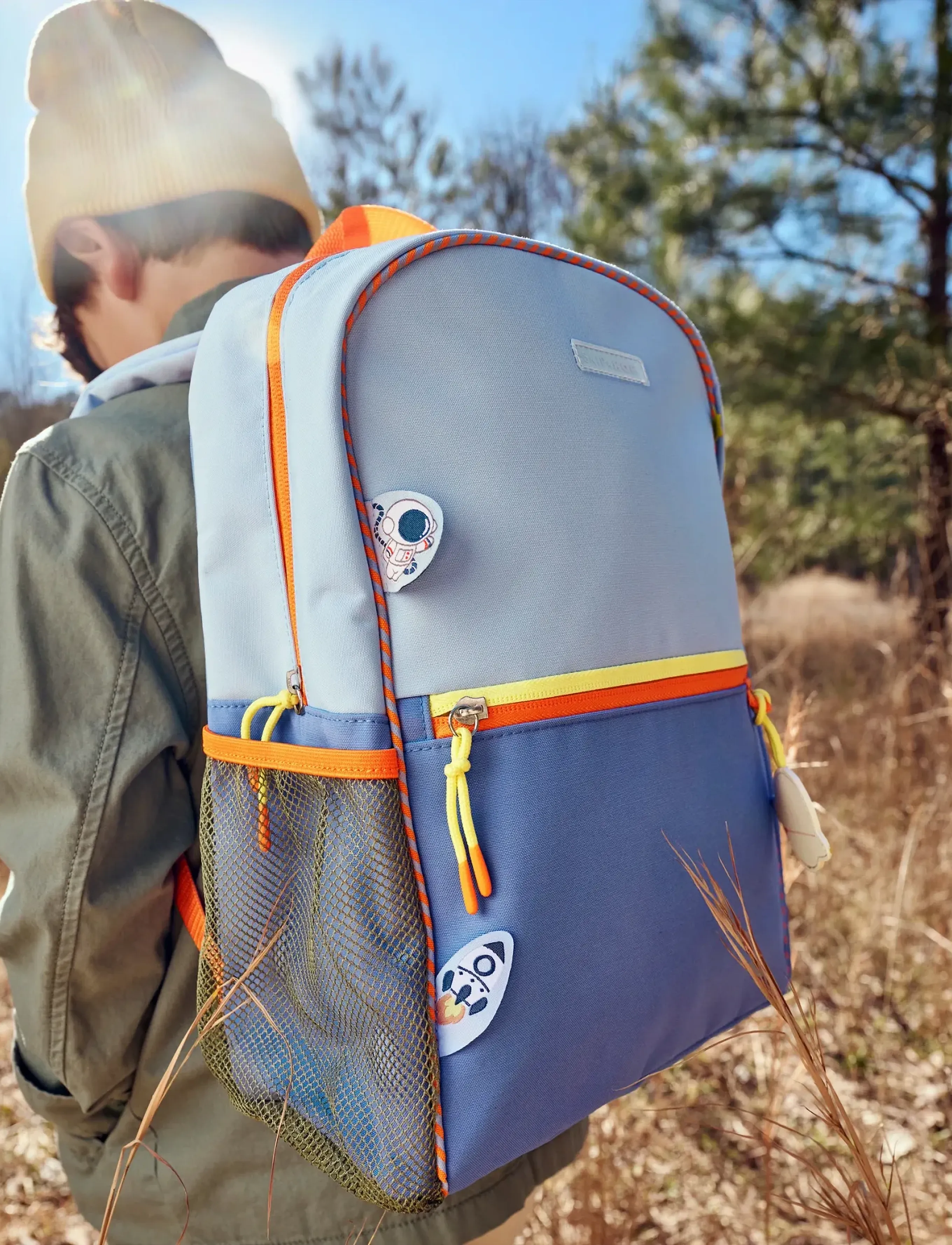 Skip Hop Wander Kids Backpack "Outer Space", Børn, Børne Rumtema Skoletaske, Blå, Str: ONE SIZE
