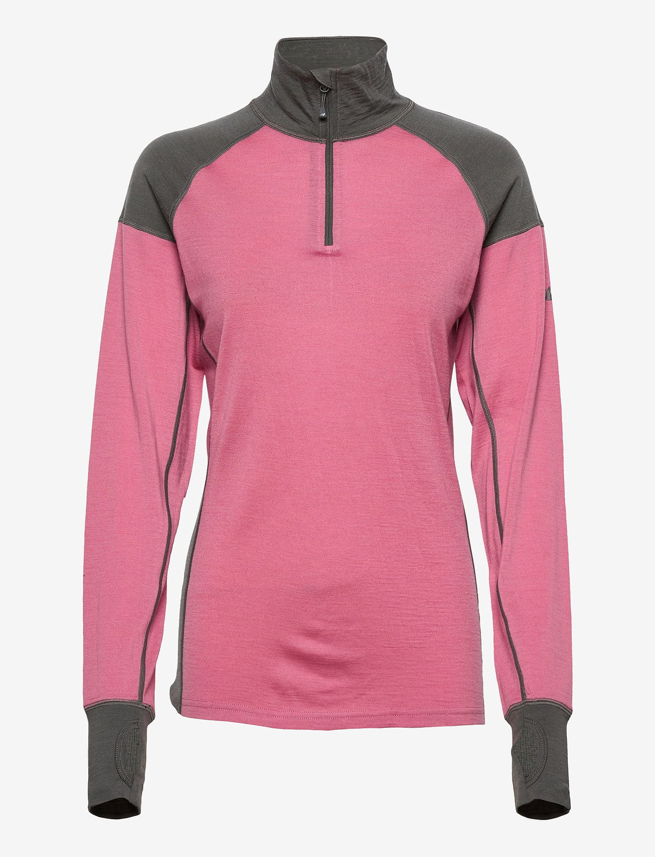 Skogstad - Jardalen merino wool half-zip - heather rose - 0