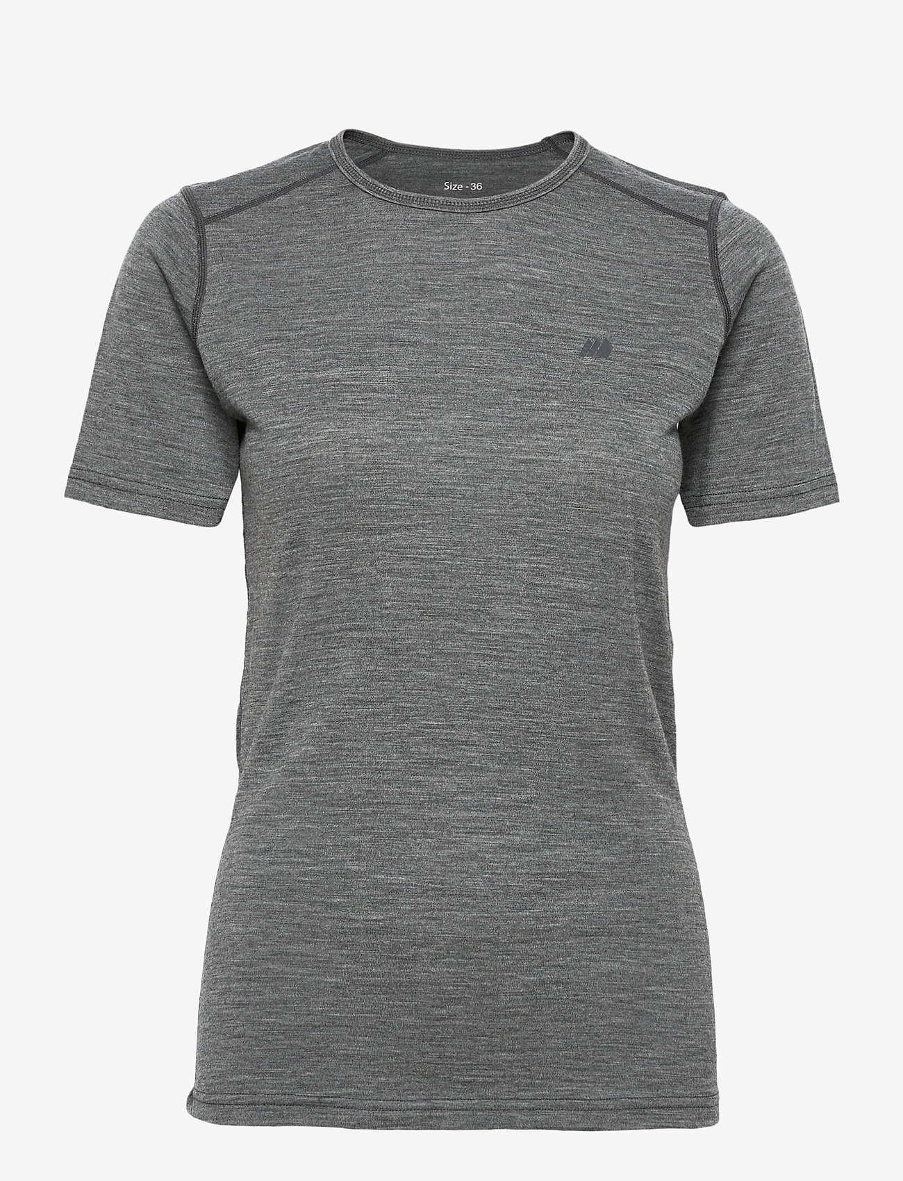 Skogstad - Dalsnibba merino wool t-shirt - mid grey melange - 0