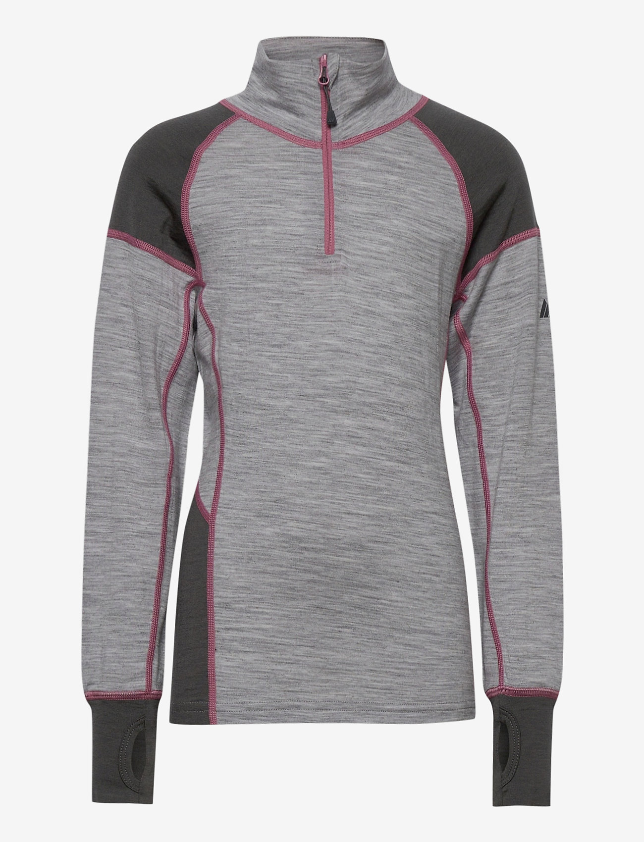 Skogstad - Videseter Merino wool half-zip - casio grey - 0