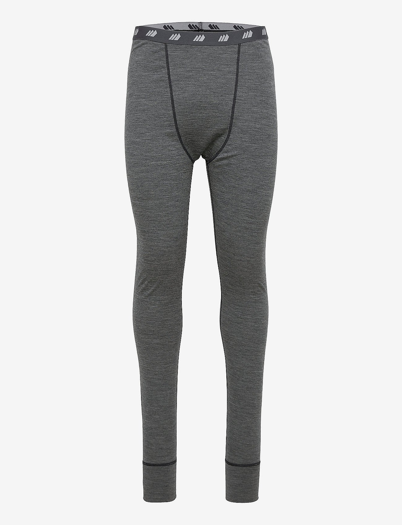 Røstene Merino wool longs - MID GREY MELANGE
