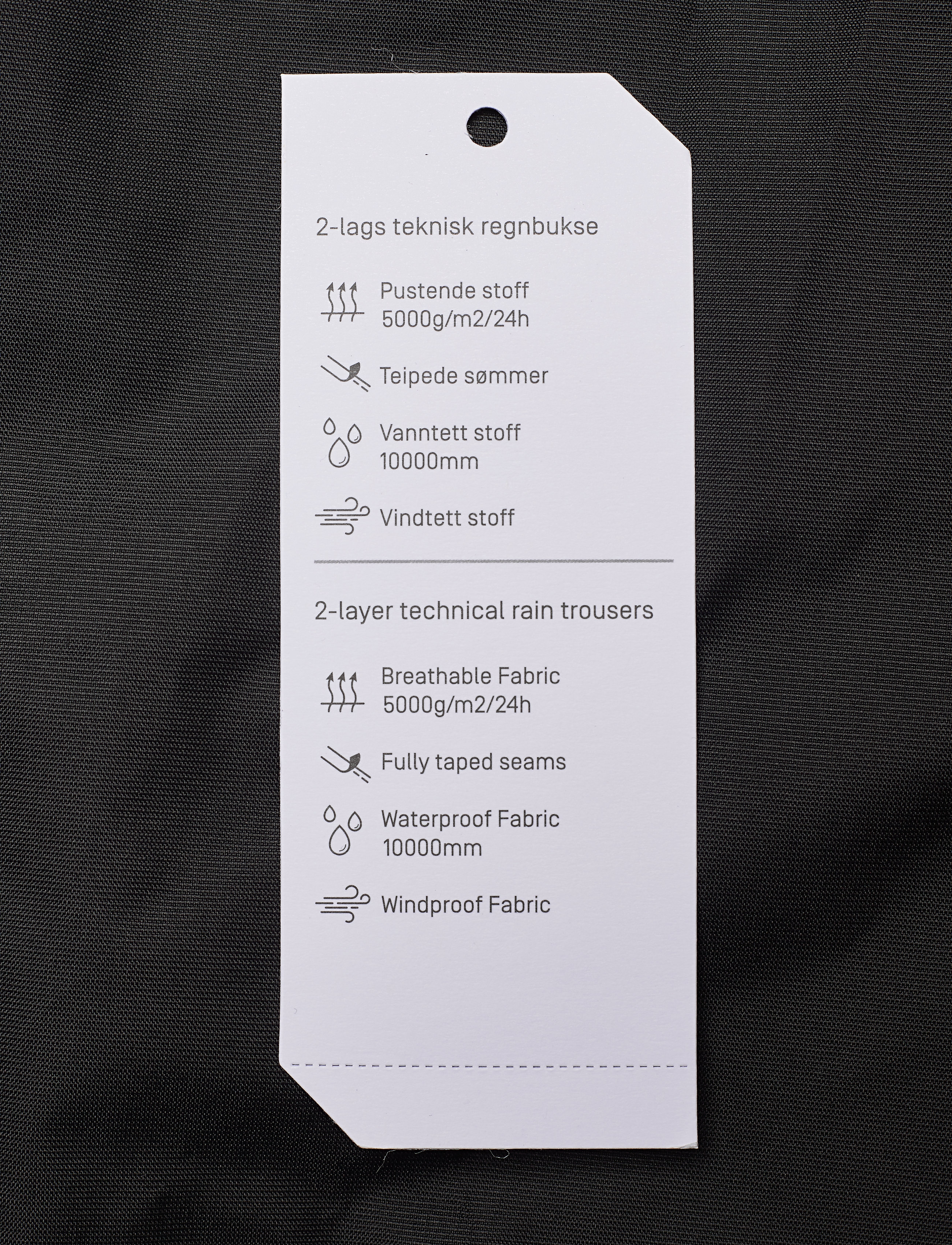 Skogstad - Drøna 2-layer technical rain trouser - black - 2