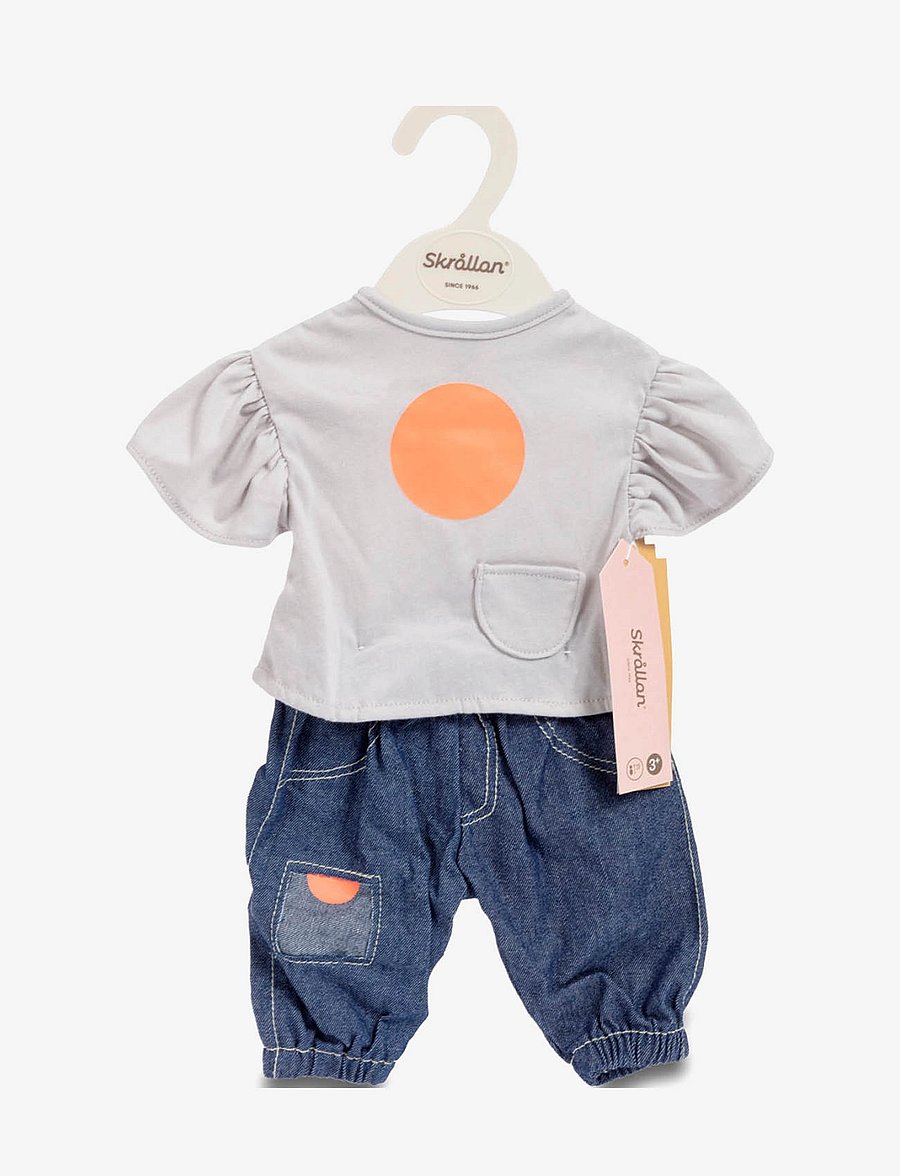 Skrållan - SKRÅLLAN JEANS & T-SHIRT 45 CM - dúkkuföt - multi - 2
