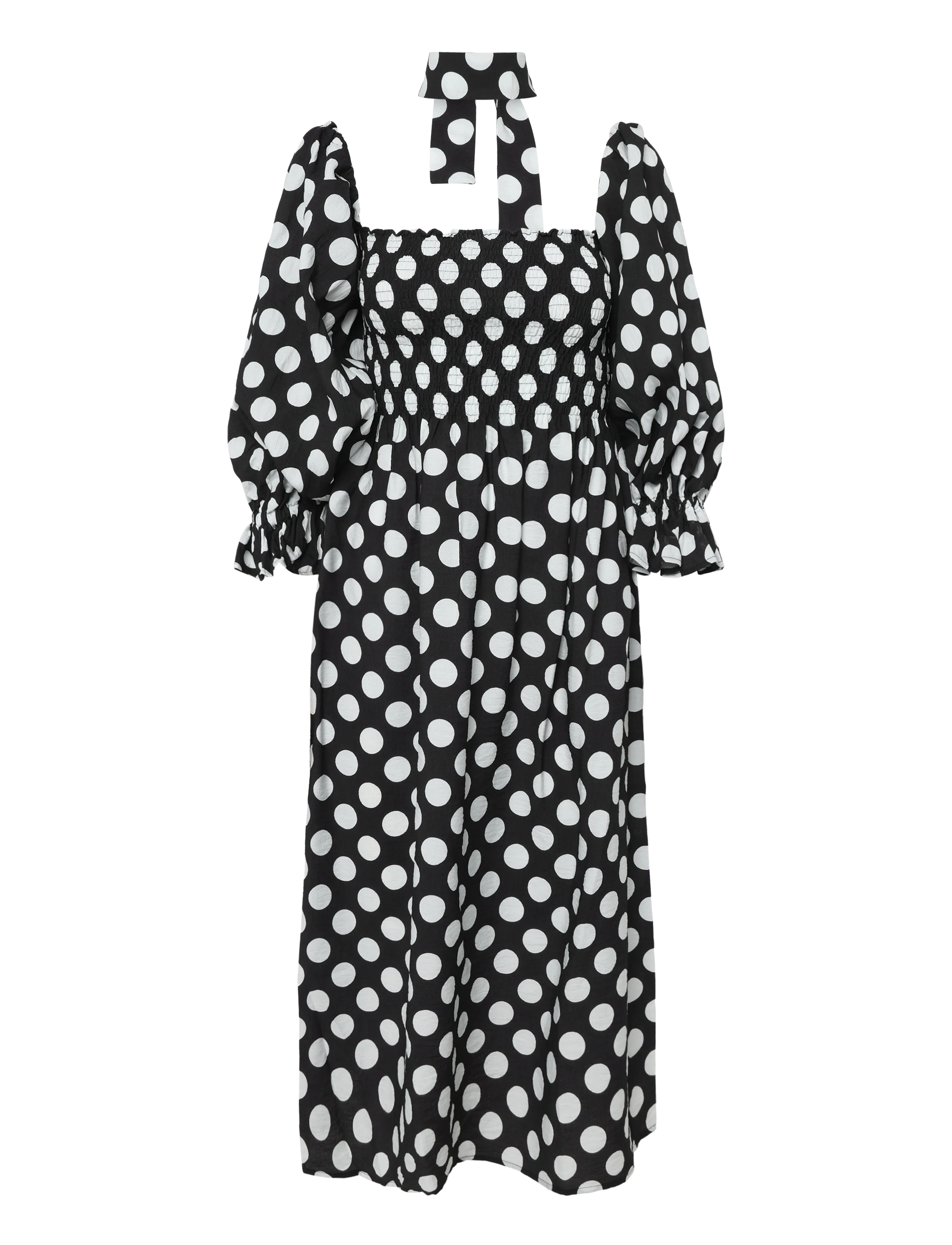 Sleeper - Atlanta Dress with Hair Ribbon - maxi kjoler - black&white - 1
