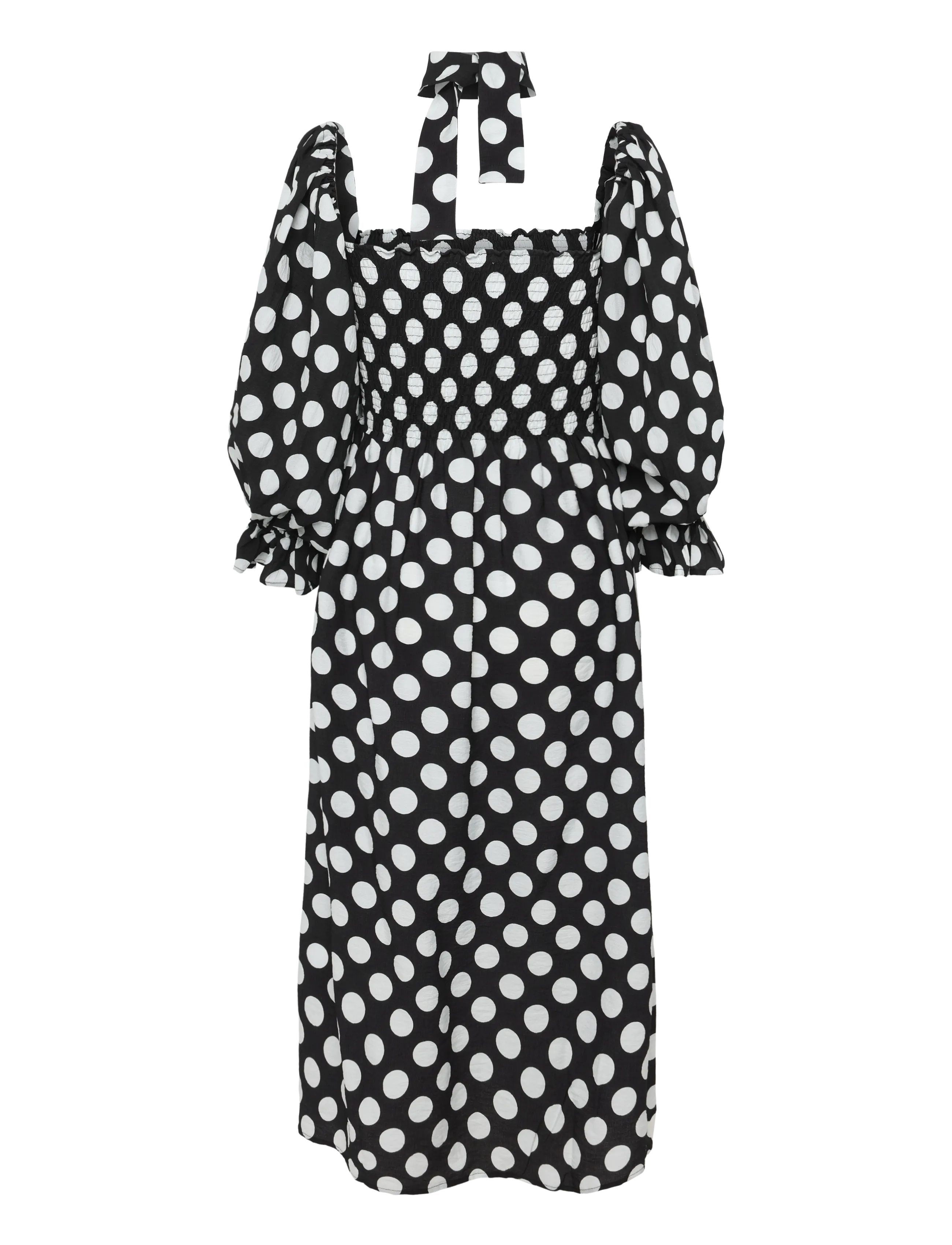 Sleeper - Atlanta Dress with Hair Ribbon - maxi kjoler - black&white - 2