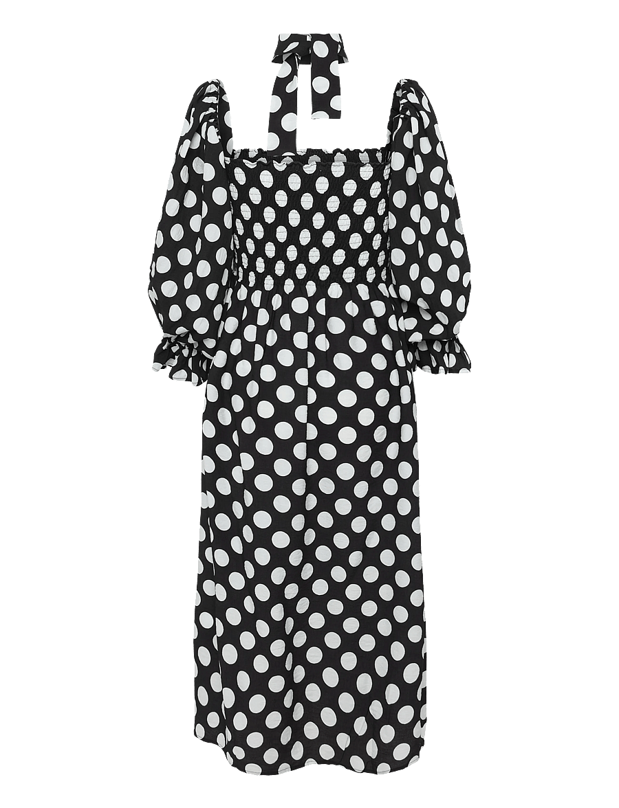 Sleeper - Atlanta Dress with Hair Ribbon - maxi kjoler - black&white - 2