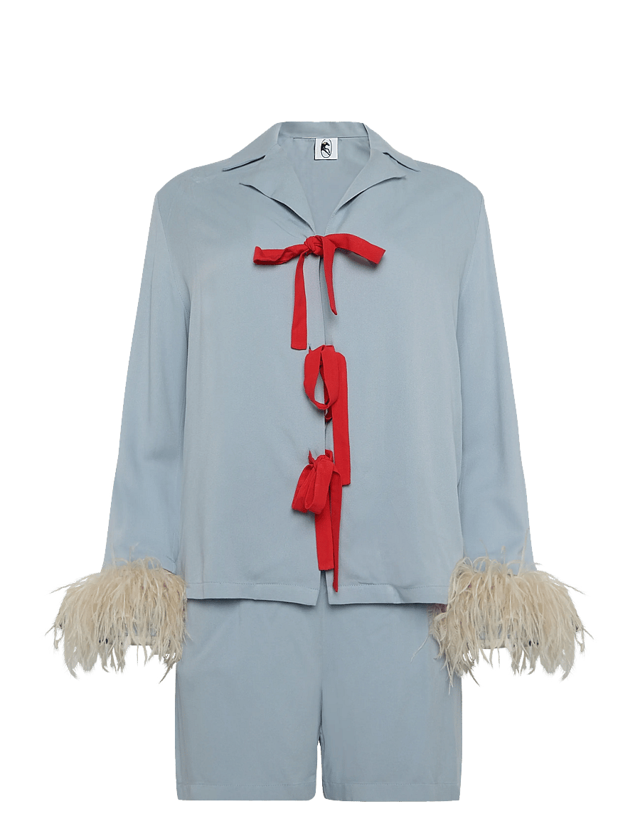Sleeper - The Bow Set with shorts with Detachable Feathers - blue - 1