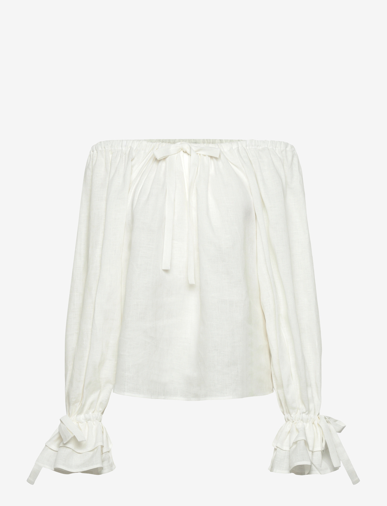 Sleeper - Cha-Cha Lounge Blouse in White - linased särgid - white - 1