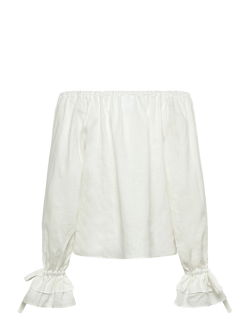 Sleeper - Cha-Cha Lounge Blouse in White - linased särgid - white - 2