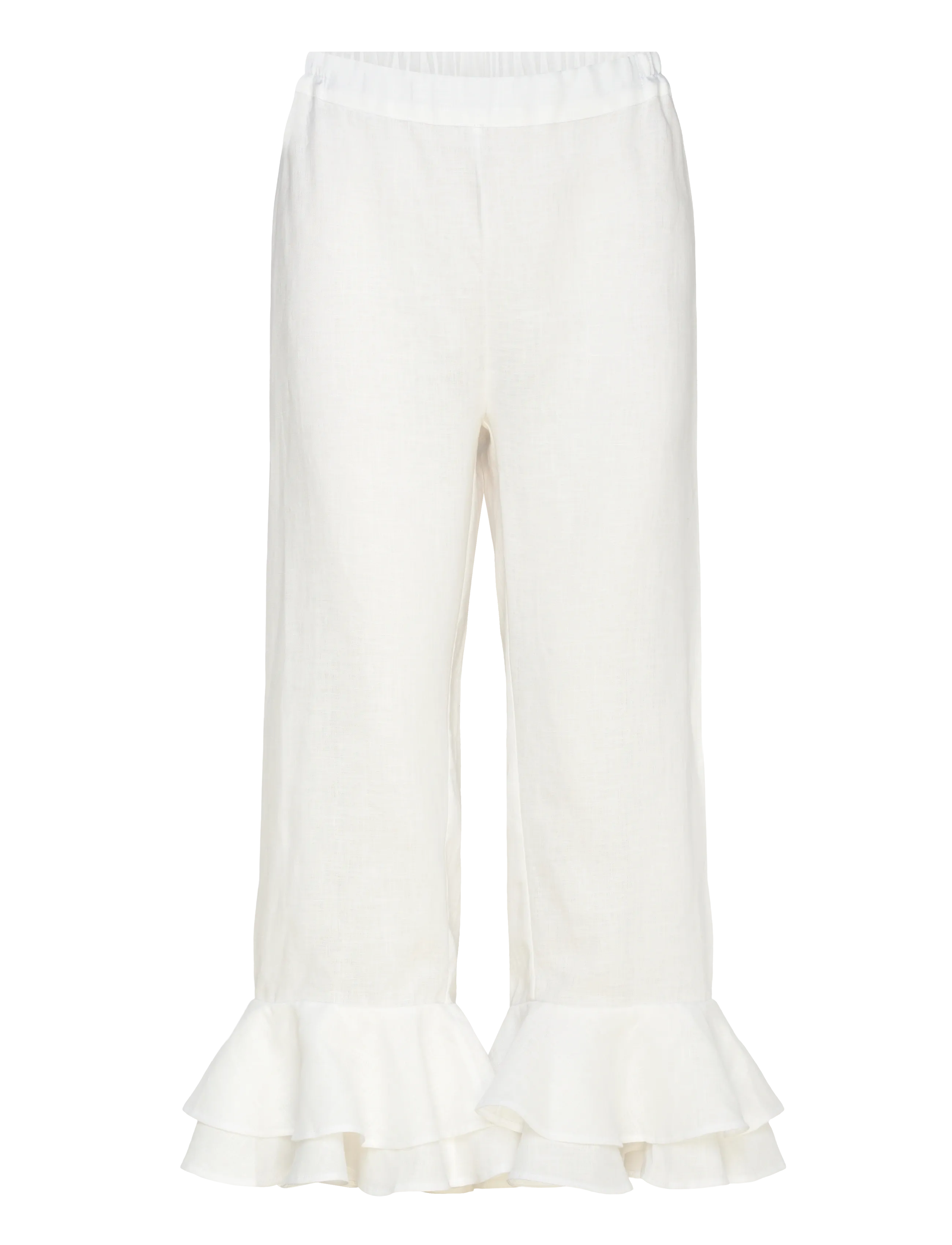 SLEEPER Cha-Cha Linen Lounge Hosen With Headscarf In Weiß Weiß - M - Damen