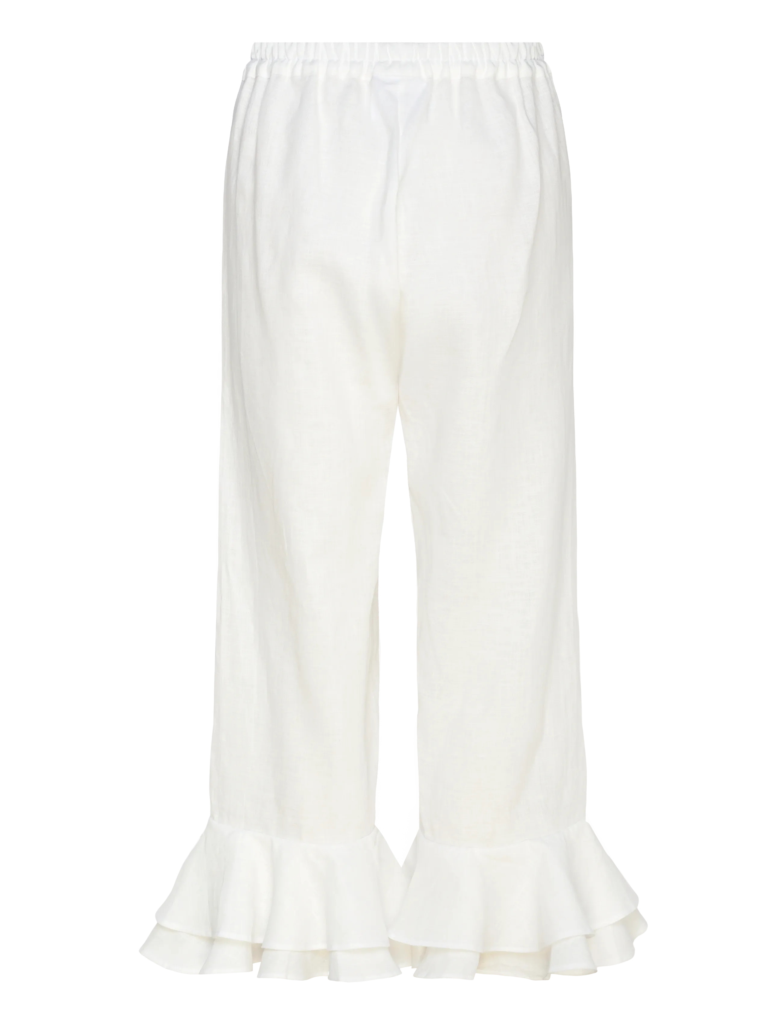 Sleeper - Cha-Cha Linen Lounge Pants with Headscarf in White - hørbukser - white - 2