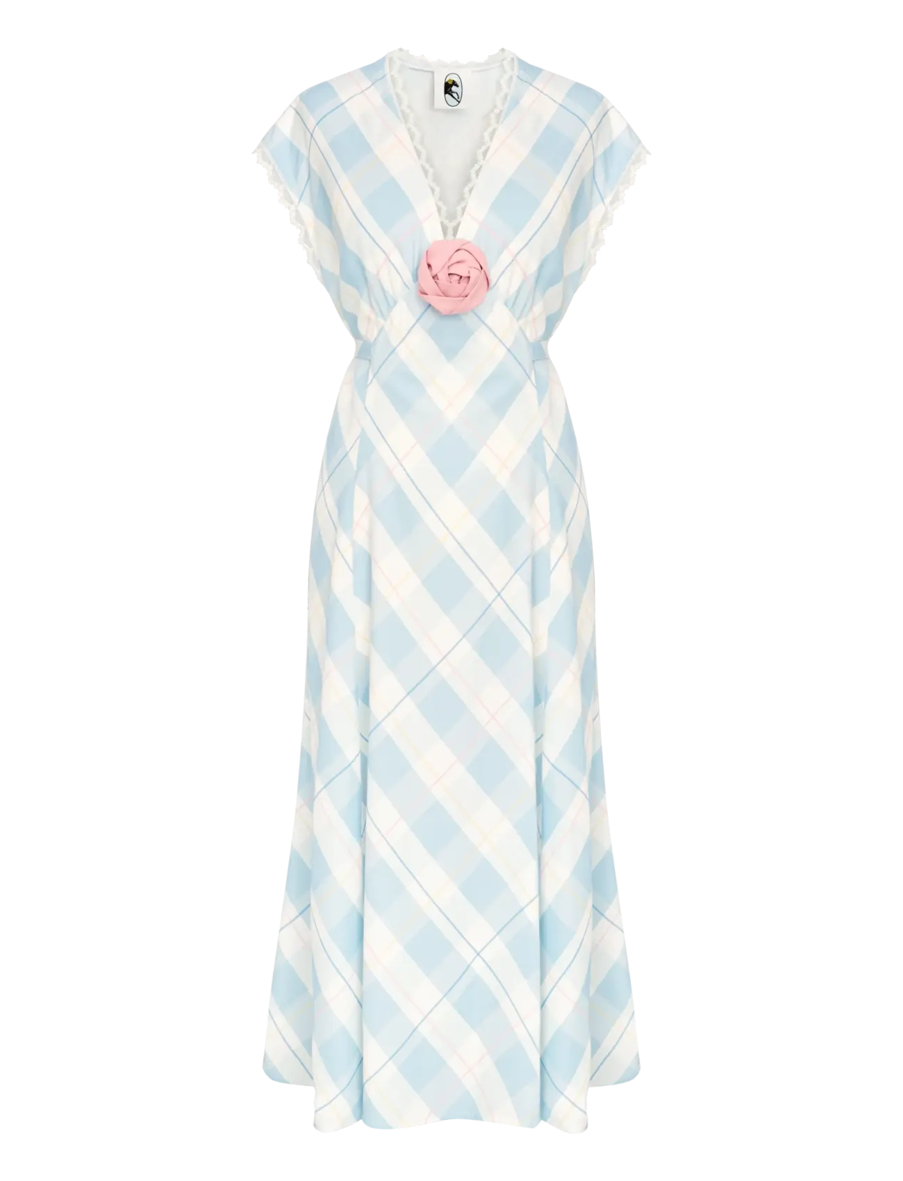 SLEEPER The Genus Rosa Kleid In Blau Plaid Blau - M - Damen