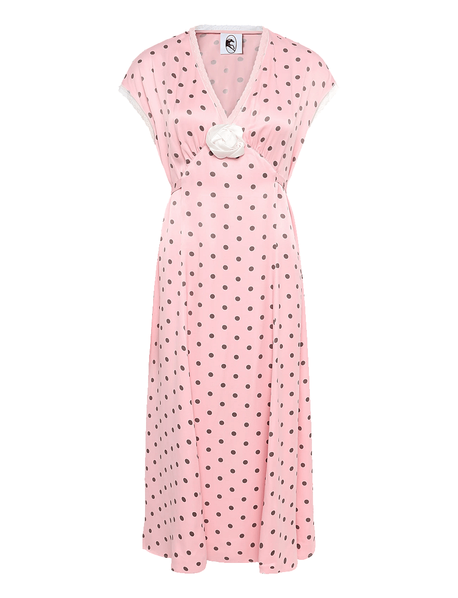 Sleeper - The Genus Rosa Midi Dress - midikleider - pink&brown - 1