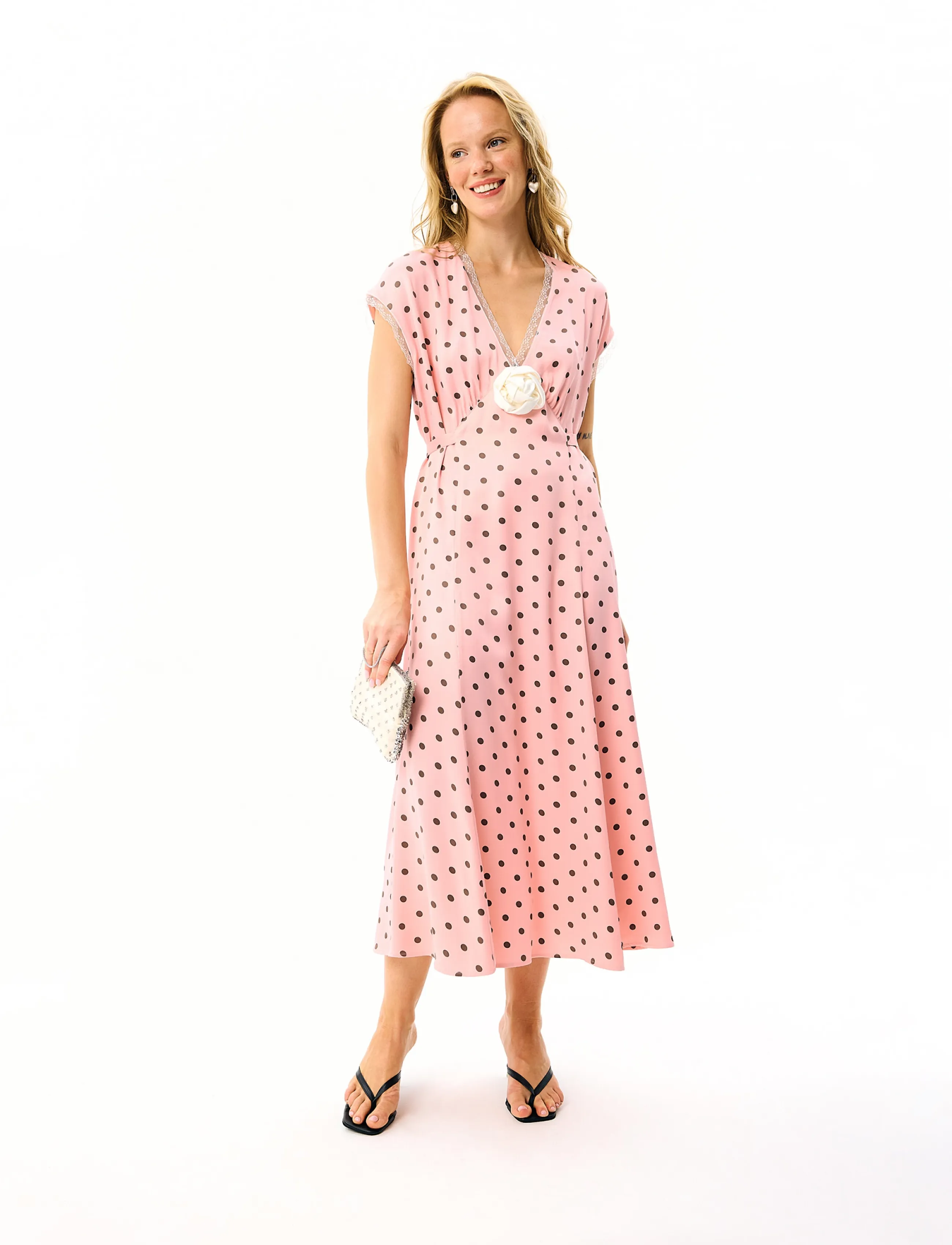 Sleeper - The Genus Rosa Midi Dress - midikleider - pink&brown - 3