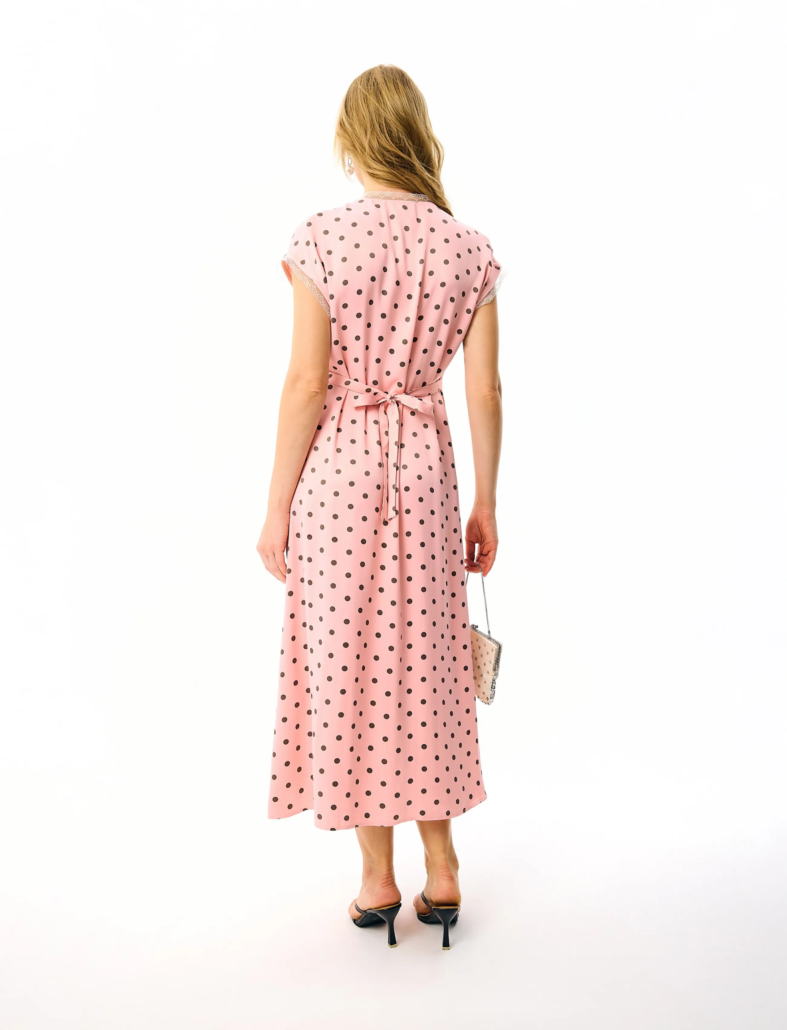 Sleeper - The Genus Rosa Midi Dress - midikleider - pink&brown - 4
