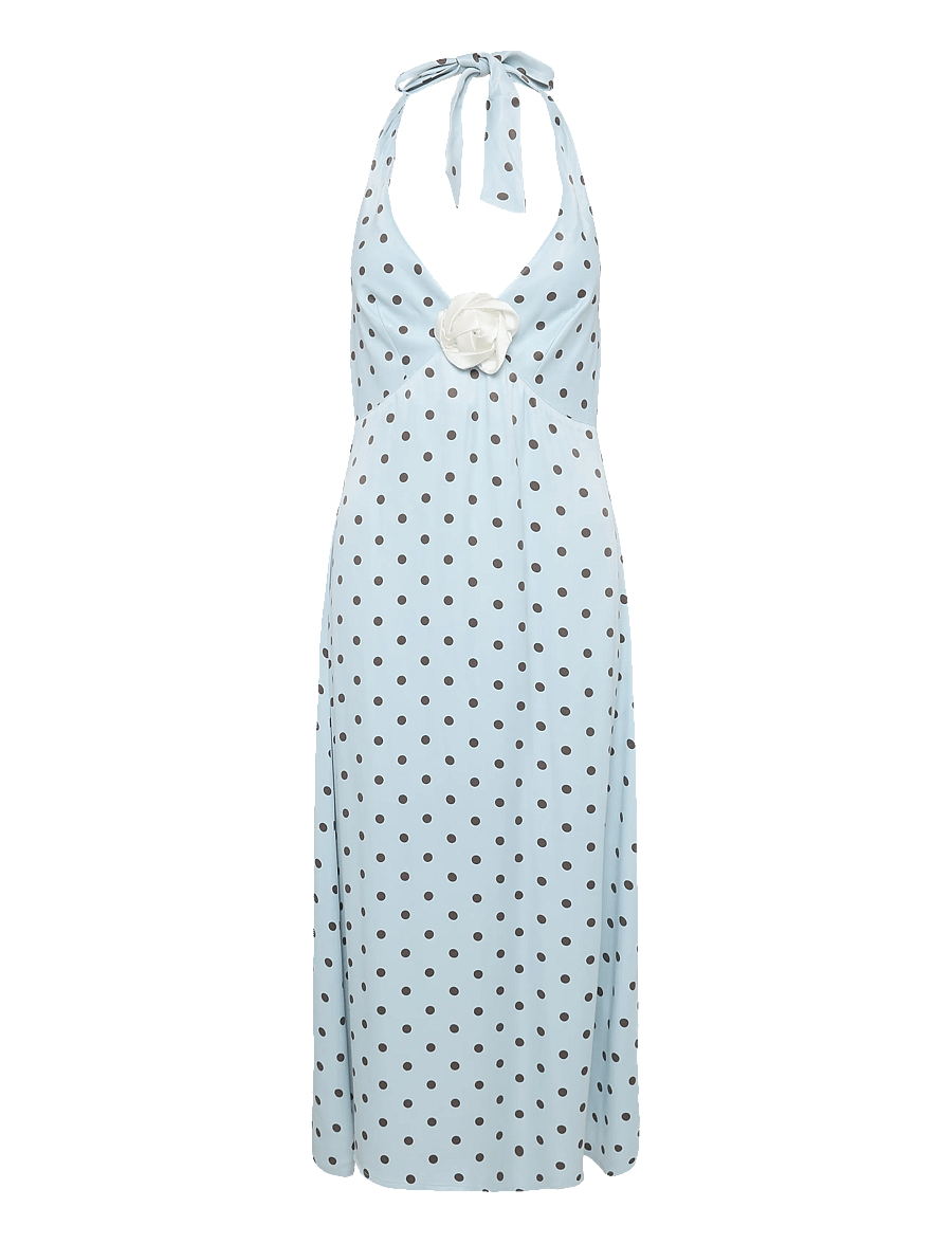 Sleeper - Jardin Halterneck Maxi Dress - blue&brown - 1